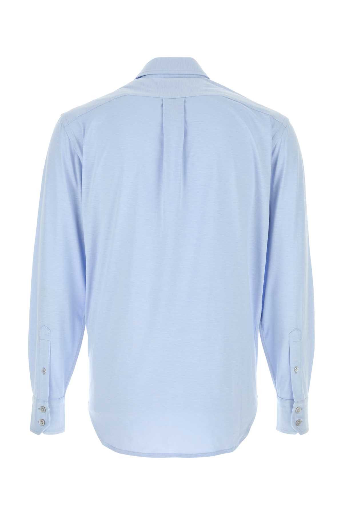 Tom Ford Powder Blue Silk Blend Shirt Size US M / EU 48-50 / 2 - 2 Thumbnail