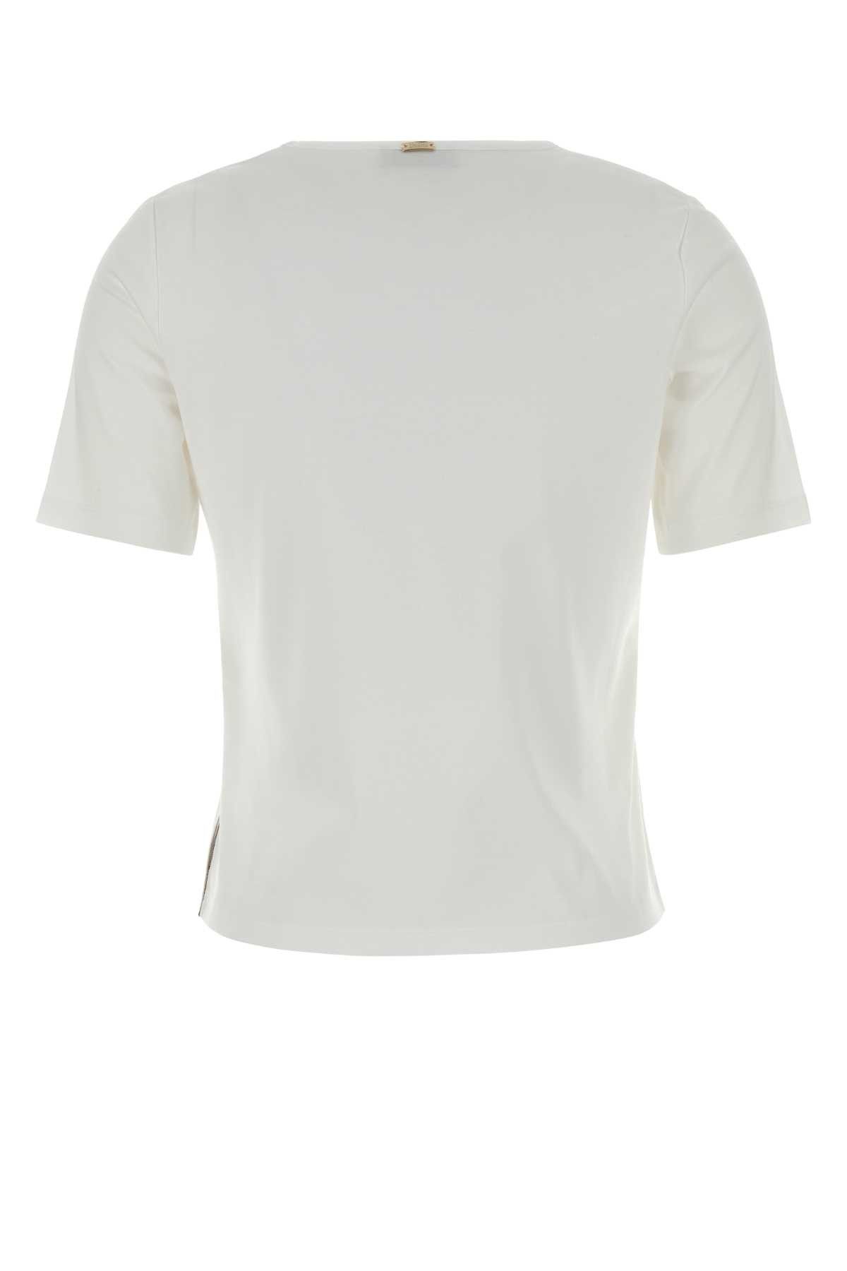 Herno White Cotton T-Shirt Size S / US 4 / IT 40 - 2 Thumbnail