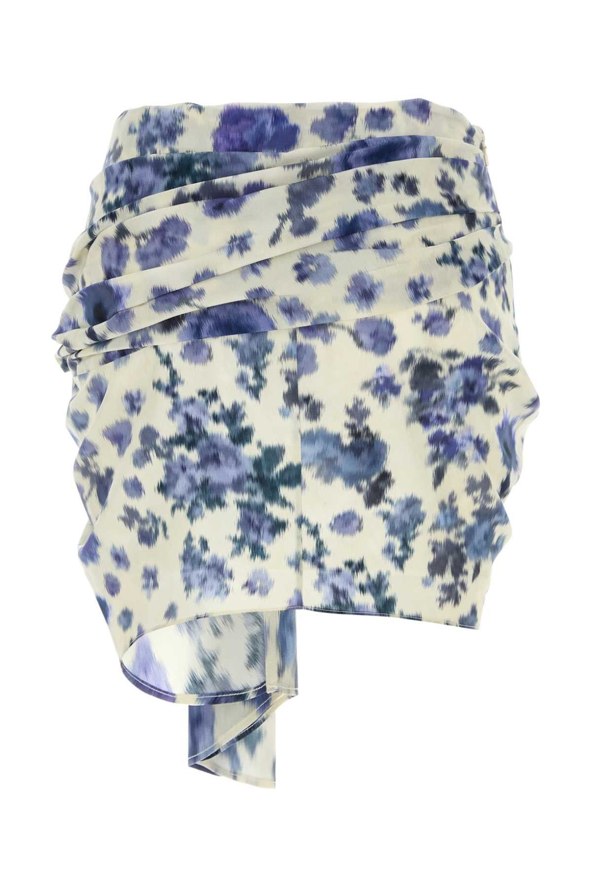 Isabel Marant Printed Stretch Silk Ovia Mini Skirt Size 28" / US 6 / IT 42 - 2 Thumbnail