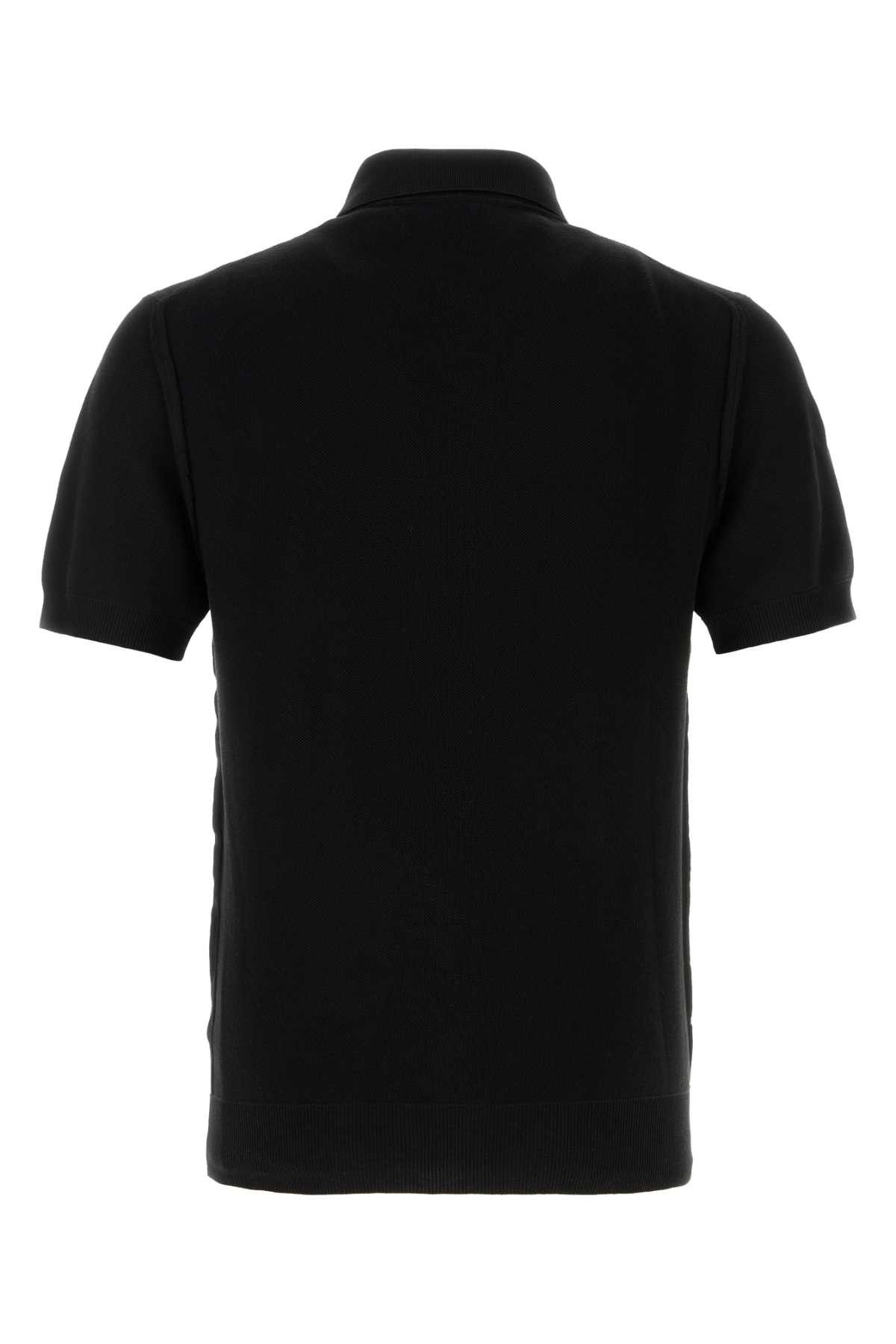 Tom Ford Black Piquet Polo Shirt Size US M / EU 48-50 / 2 - 2 Thumbnail