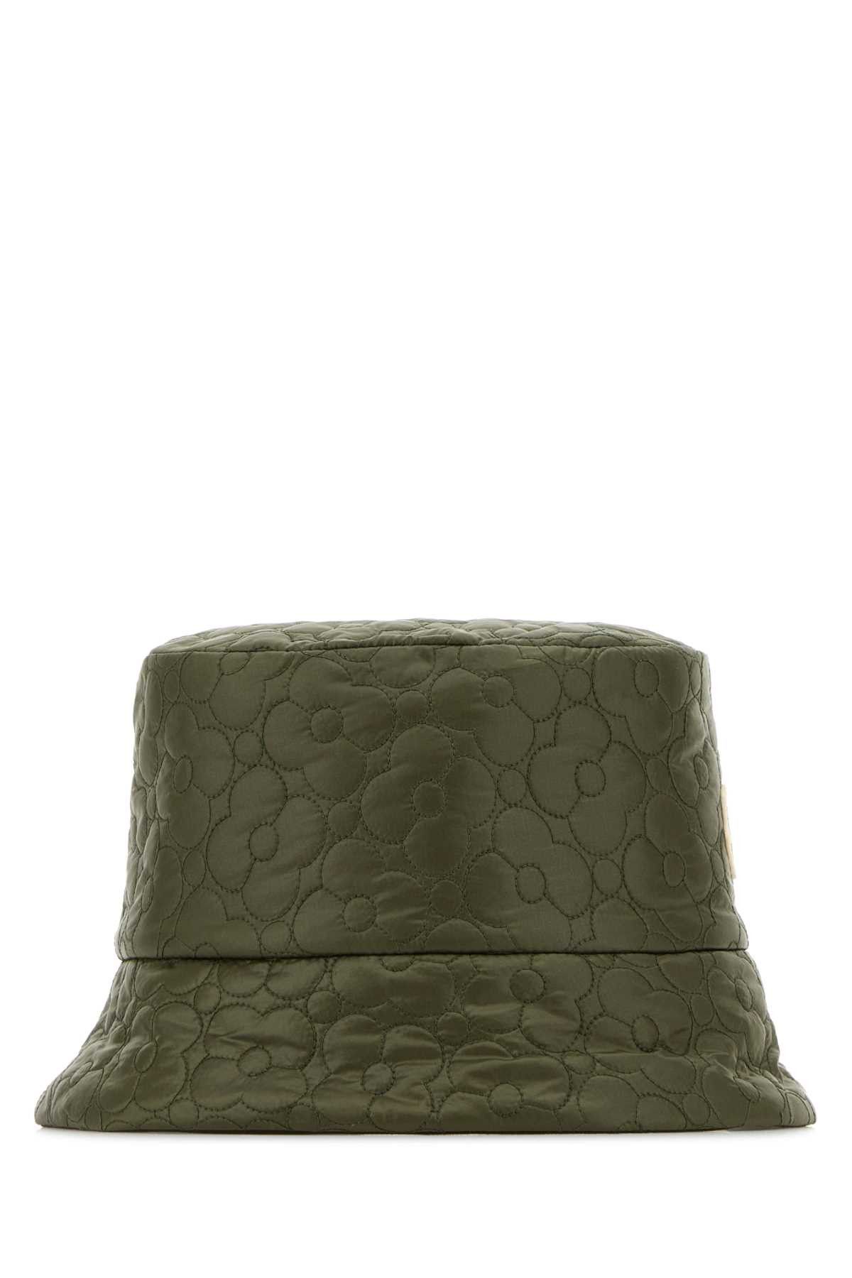 Moncler Olive Green Nylon Reversible Bucket Hat Size ONE SIZE - 2 Thumbnail