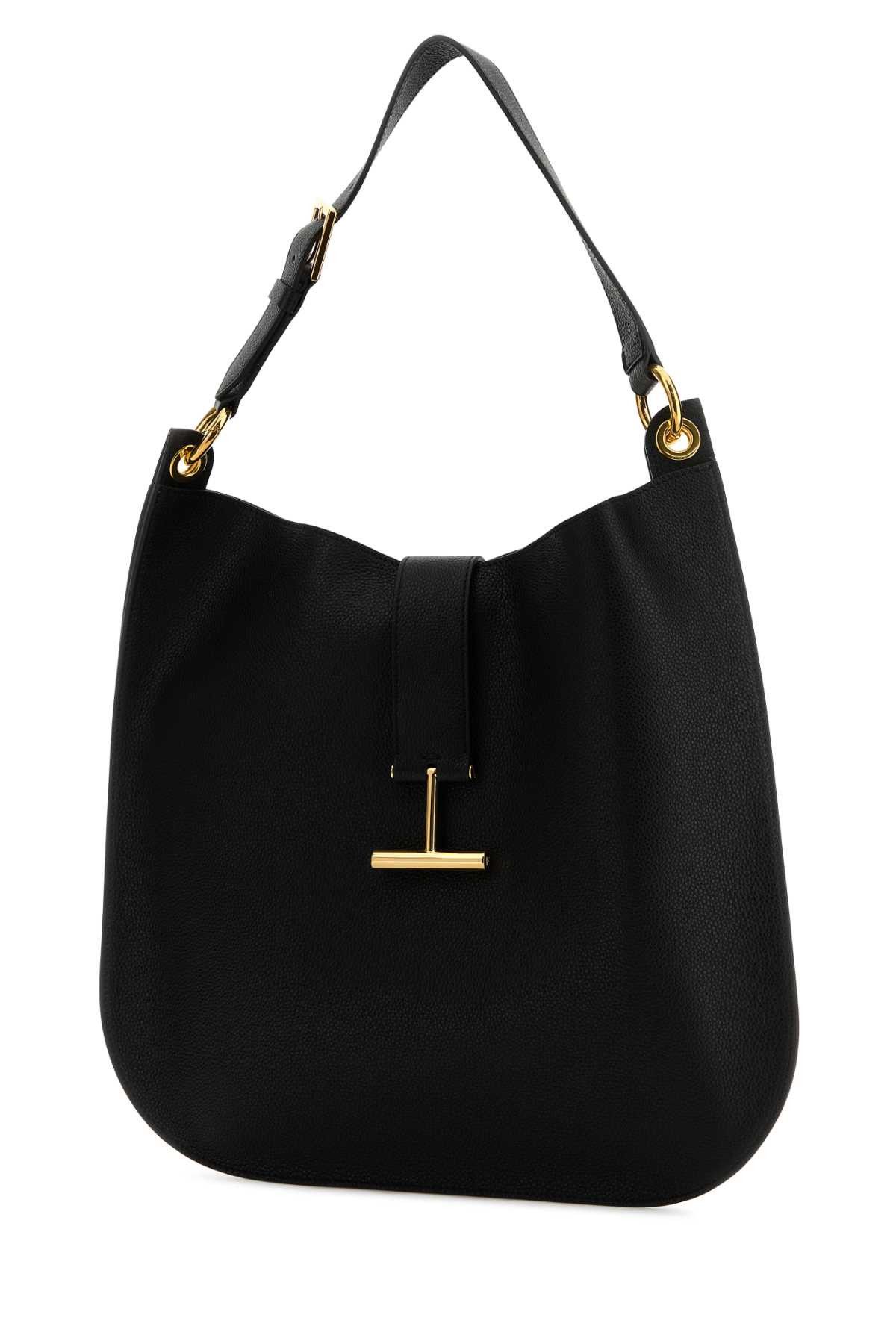 Tom Ford Black Leather Shoulder Bag Size ONE SIZE - 2 Thumbnail