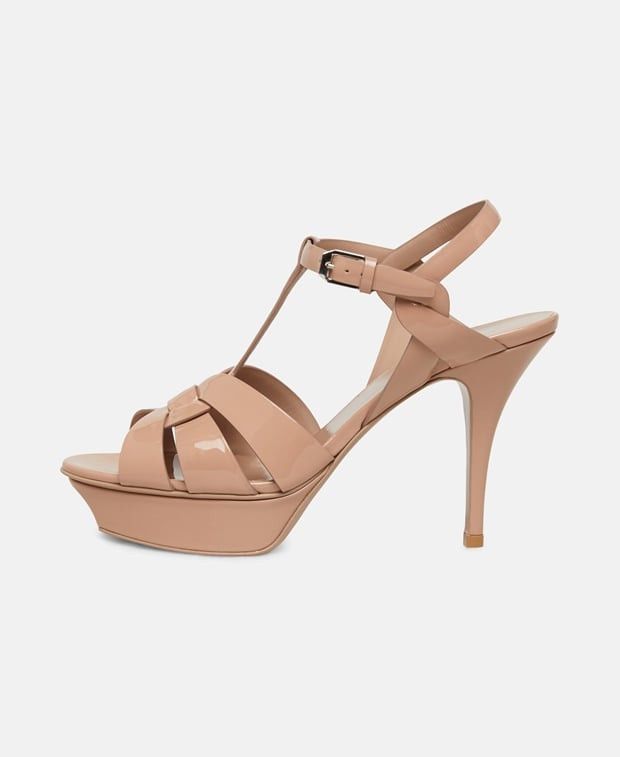 Saint Laurent Paris Tribute Ankle strap sandals Size US 7.5 / IT 37.5 - 4 Thumbnail