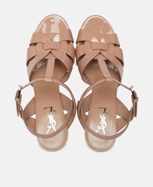 Saint Laurent Paris Tribute Ankle strap sandals Size US 7.5 / IT 37.5 - 3 Thumbnail