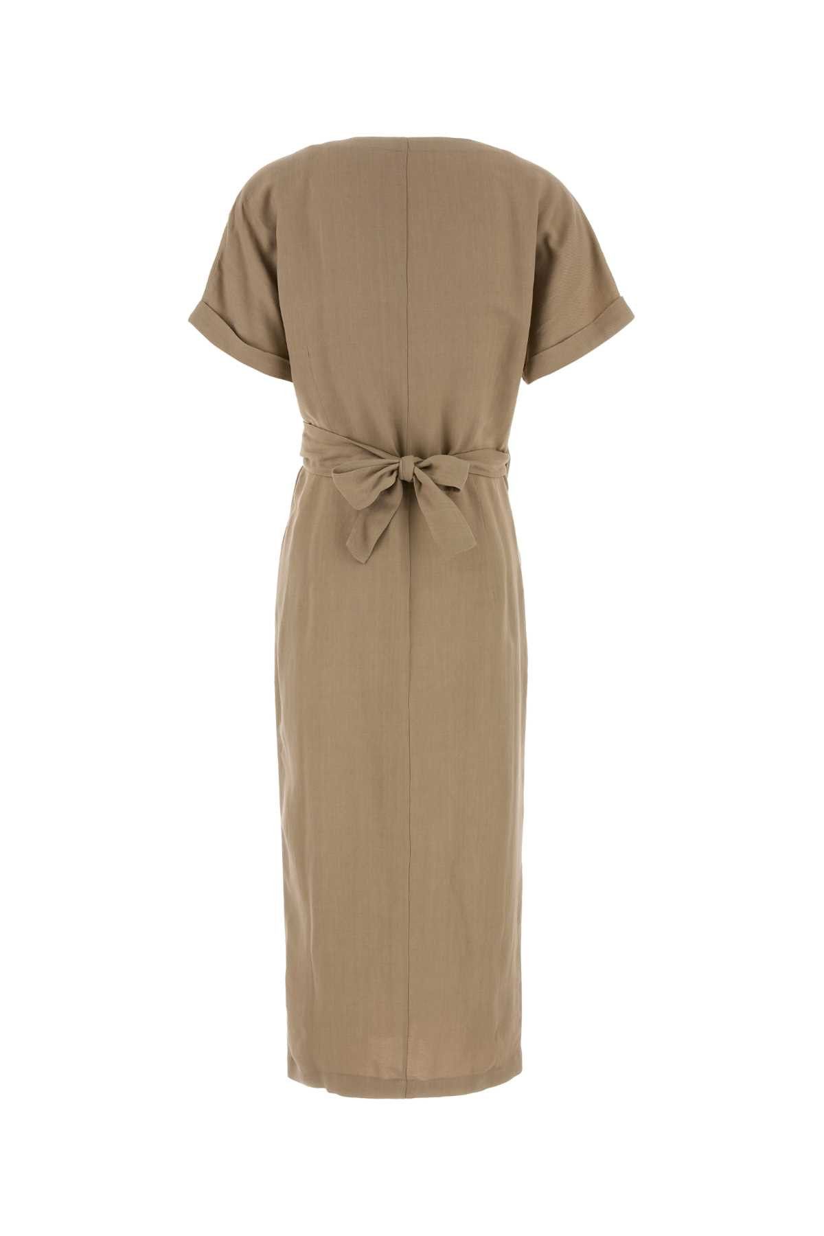 Brunello Cucinelli Cappuccino Jersey Dress Size L / US 10 / IT 46 - 2 Thumbnail
