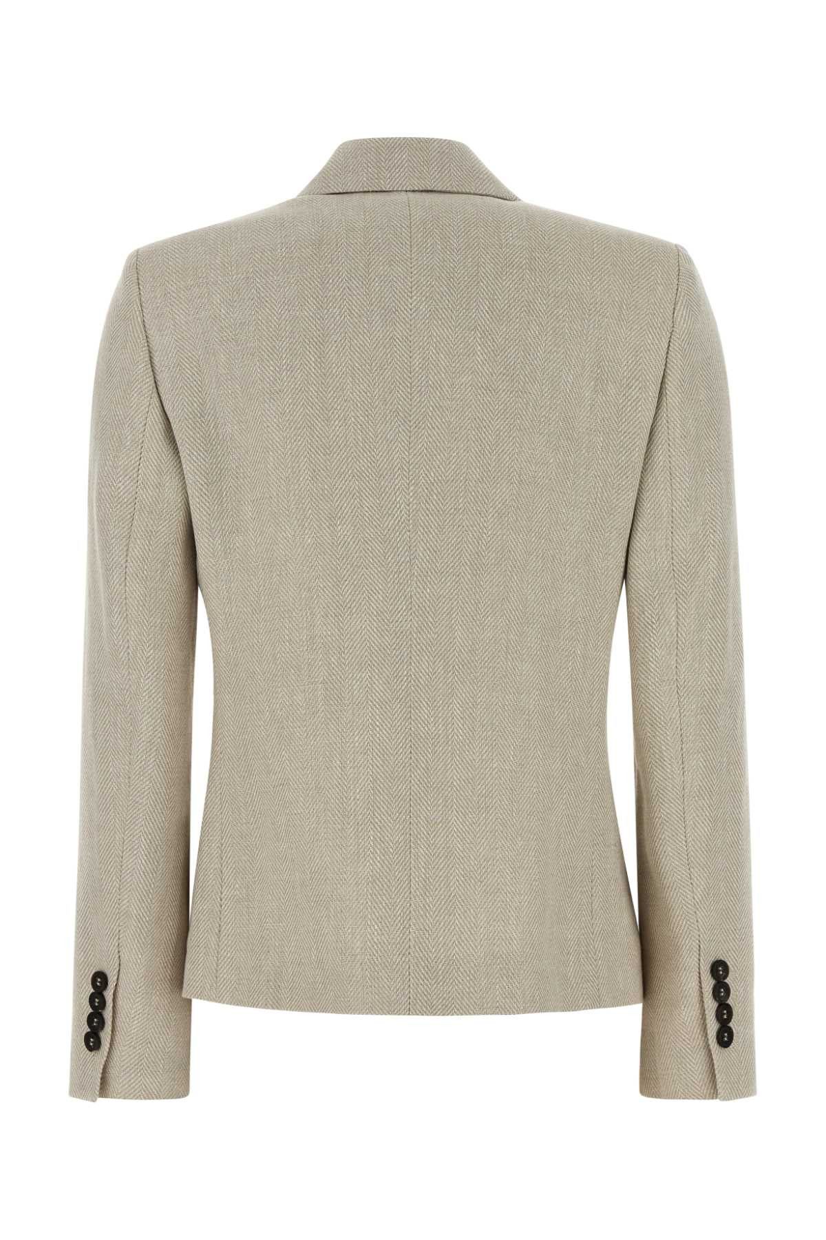 Brunello Cucinelli Melange Sand Linen Blend Blazer Size M / US 6-8 / IT 42-44 - 2 Thumbnail