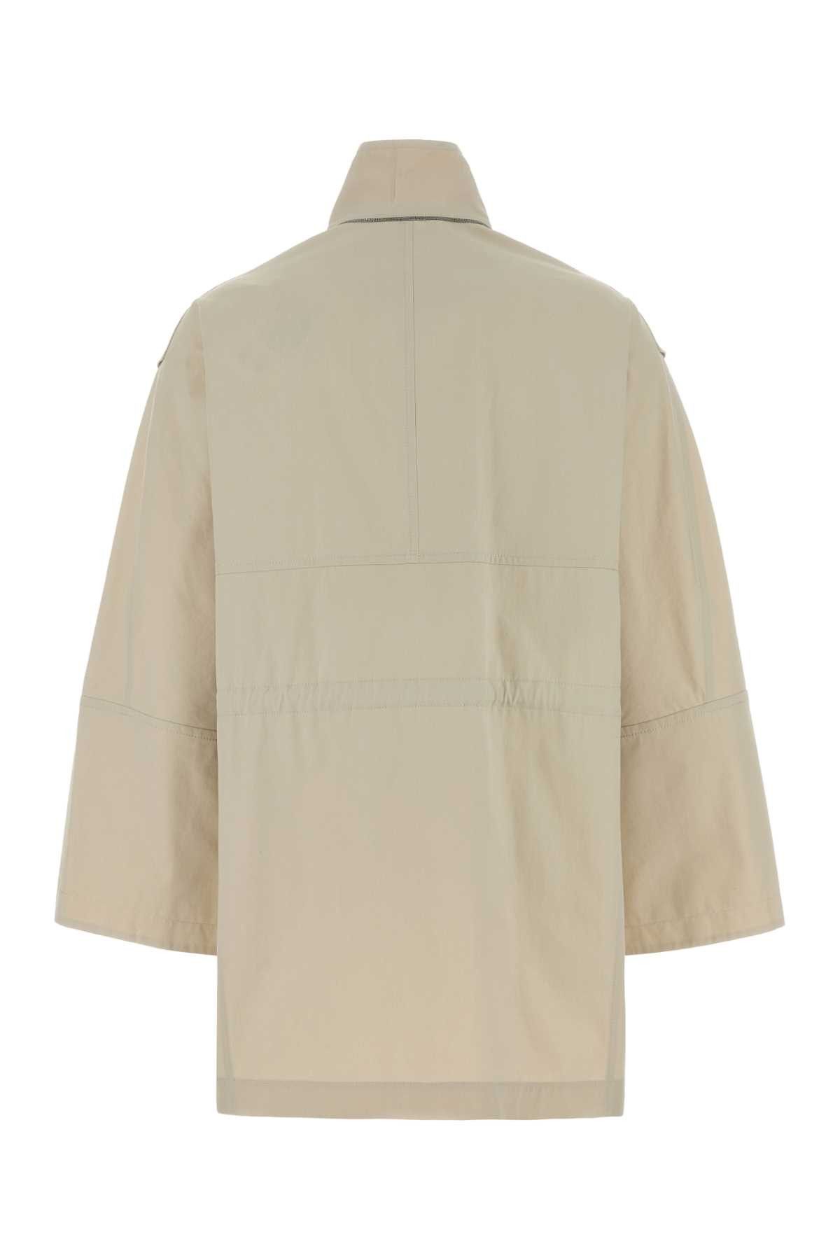 Brunello Cucinelli Sand Cotton Blend Jacket Size S / US 4 / IT 40 - 2 Thumbnail
