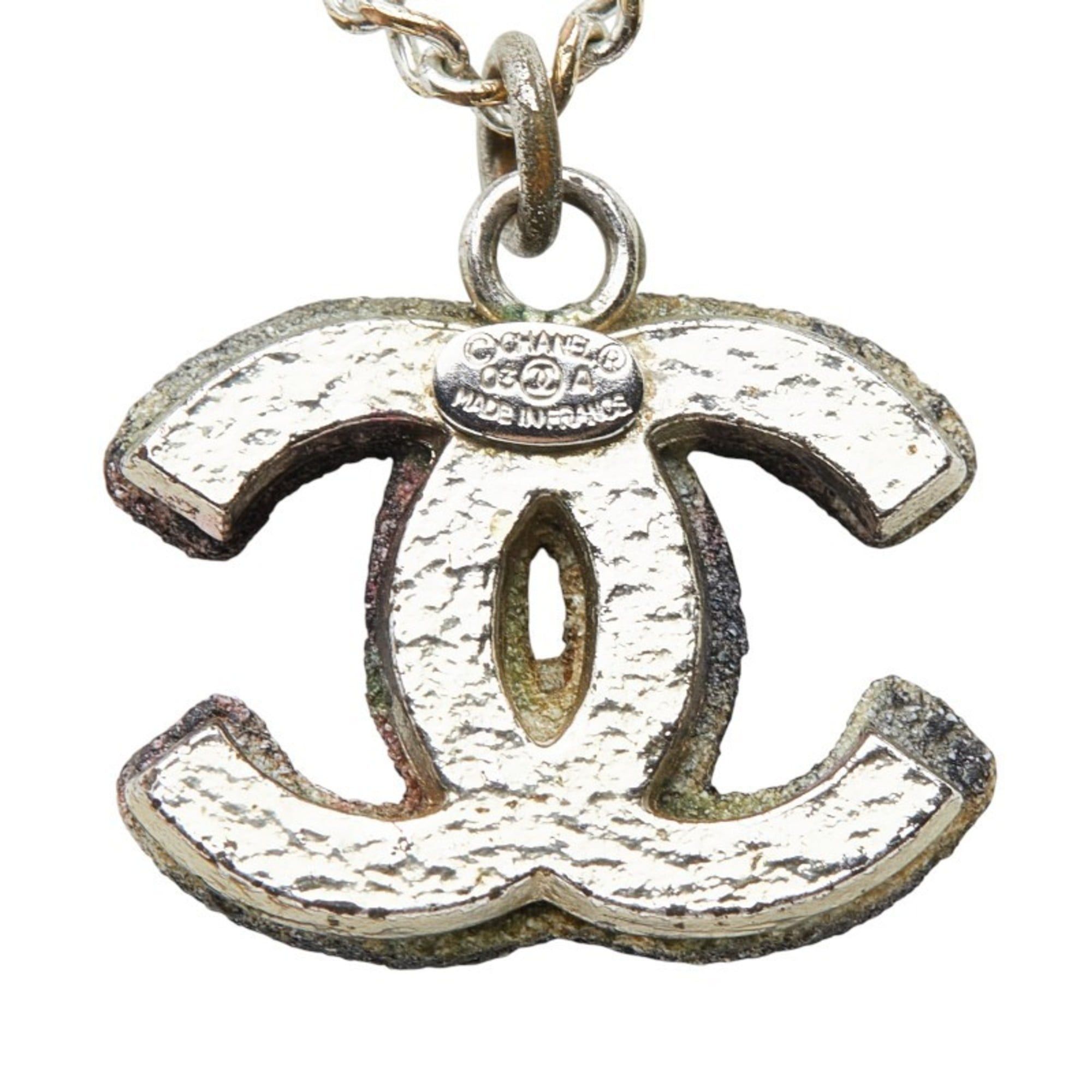 Chanel Chanel Coco Mark Necklace in Silver and Purple Metal for Women Size ONE SIZE - 3 Thumbnail