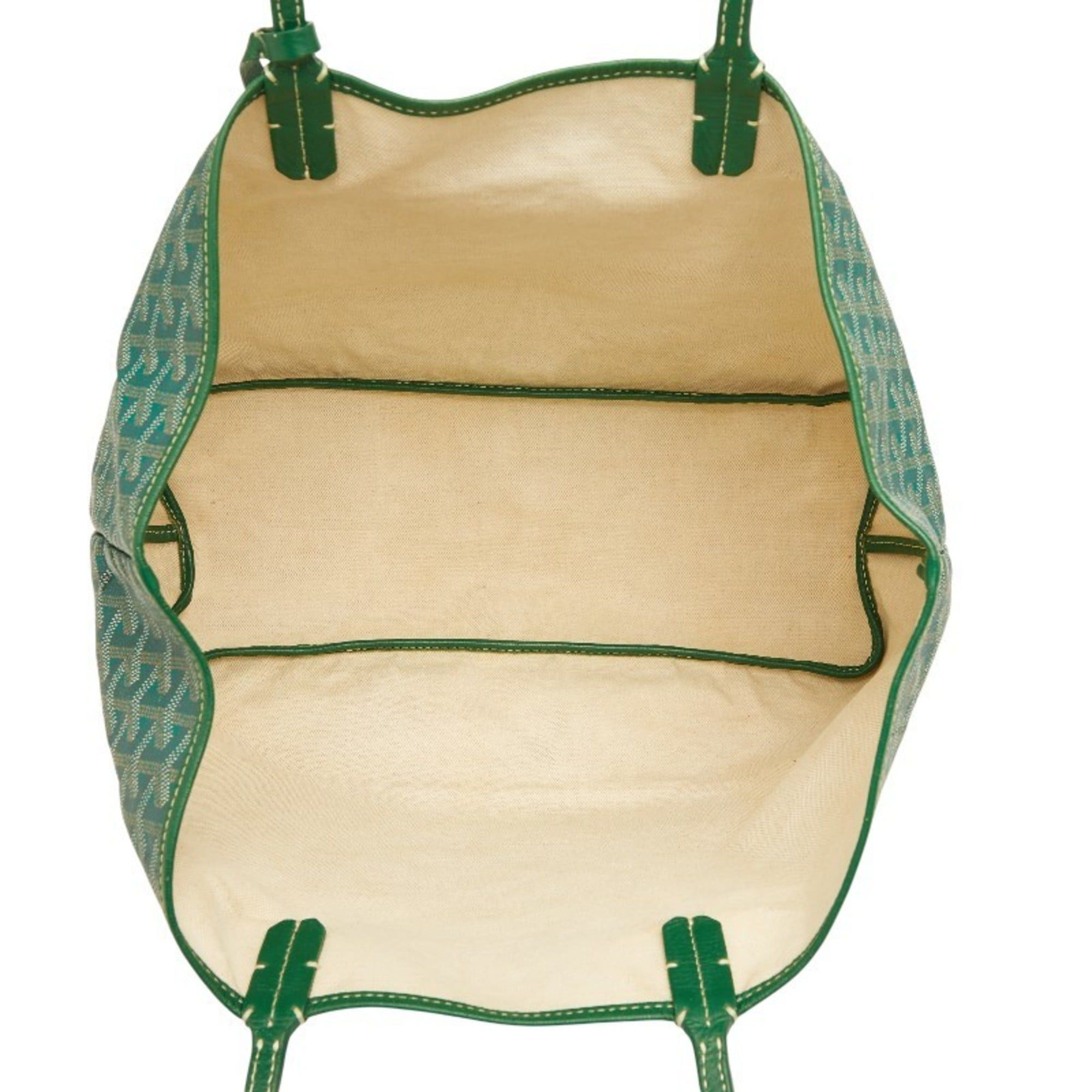 Goyard Goyard Saint Louis PM Tote Bag, Green Leather, Women's Size ONE SIZE - 8 Thumbnail