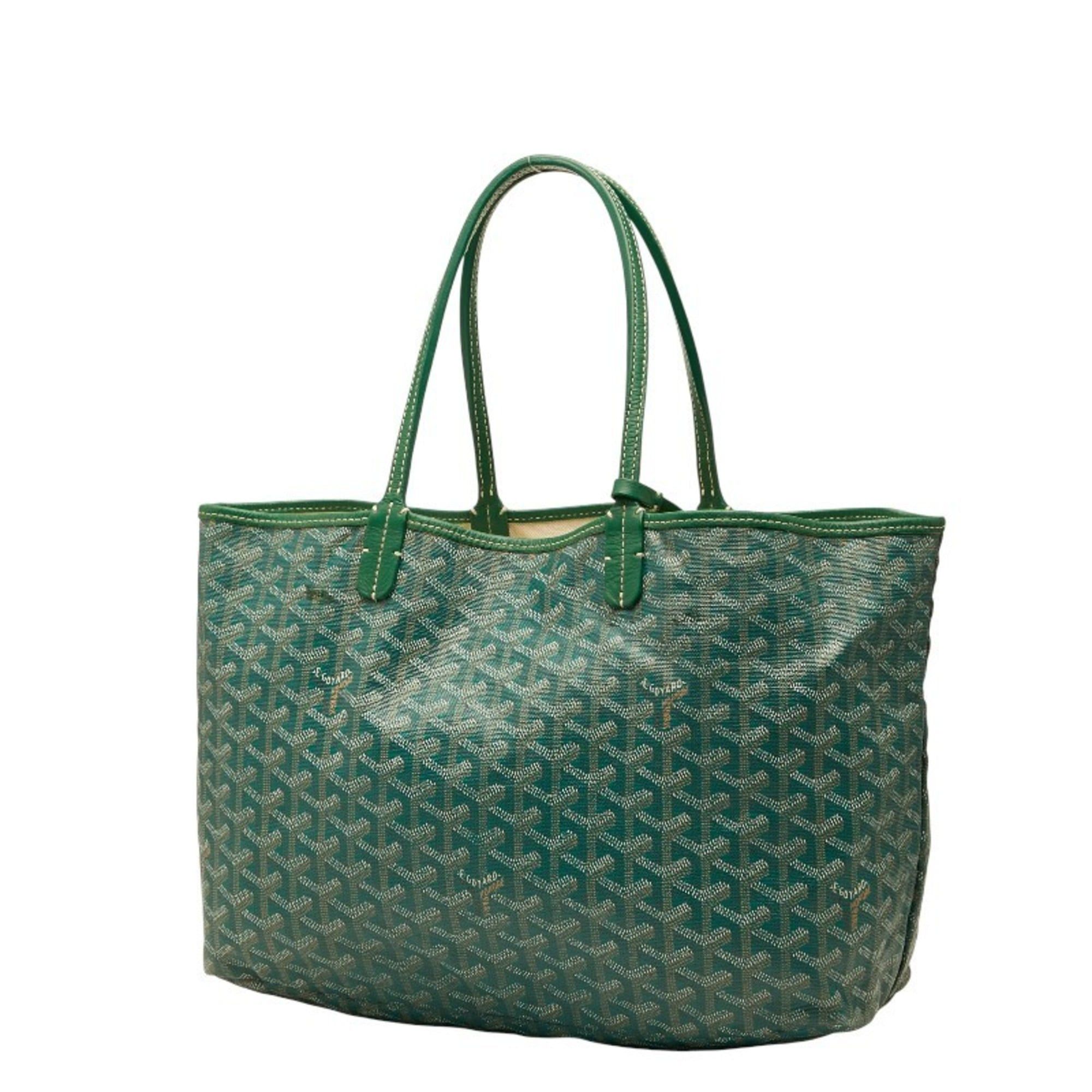 Goyard Goyard Saint Louis PM Tote Bag, Green Leather, Women's Size ONE SIZE - 2 Thumbnail
