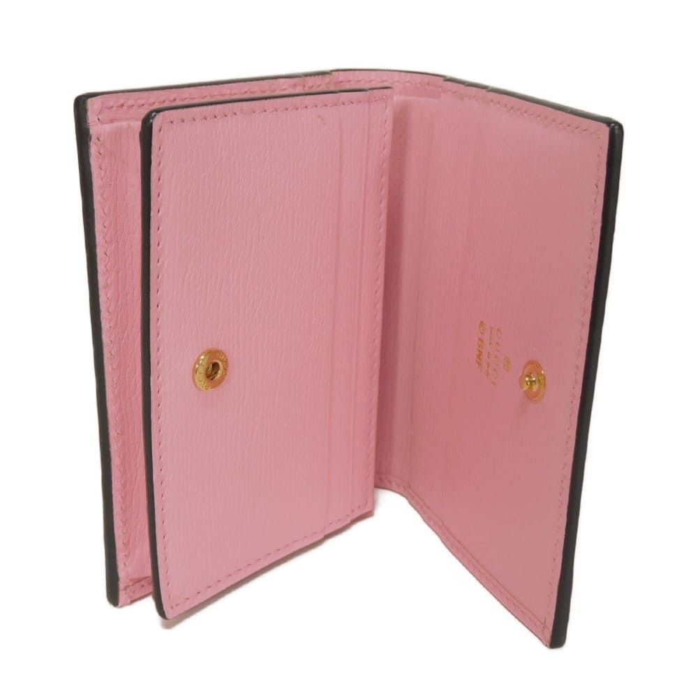Gucci Gucci Gucci Bananya Textured Leather Compact Wallet Leather Short Wallet 701009 DUTY FREE for USA Size ONE SIZE - 5 Thumbnail