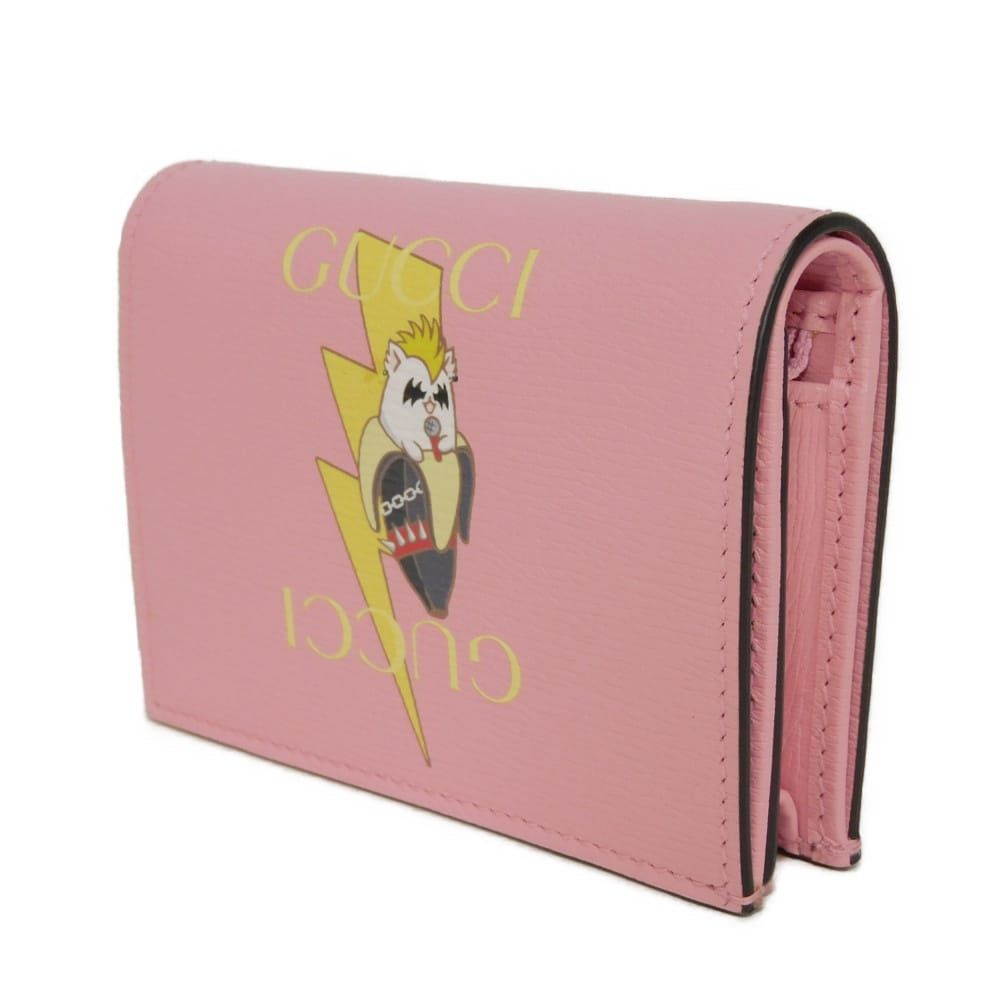 Gucci Gucci Gucci Bananya Textured Leather Compact Wallet Leather Short Wallet 701009 DUTY FREE for USA Size ONE SIZE - 2 Thumbnail