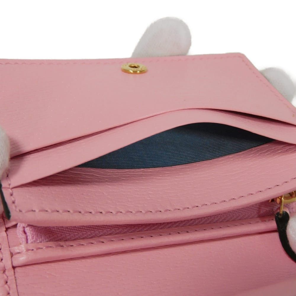 Gucci Gucci Gucci Bananya Textured Leather Compact Wallet Leather Short Wallet 701009 DUTY FREE for USA Size ONE SIZE - 16 Thumbnail