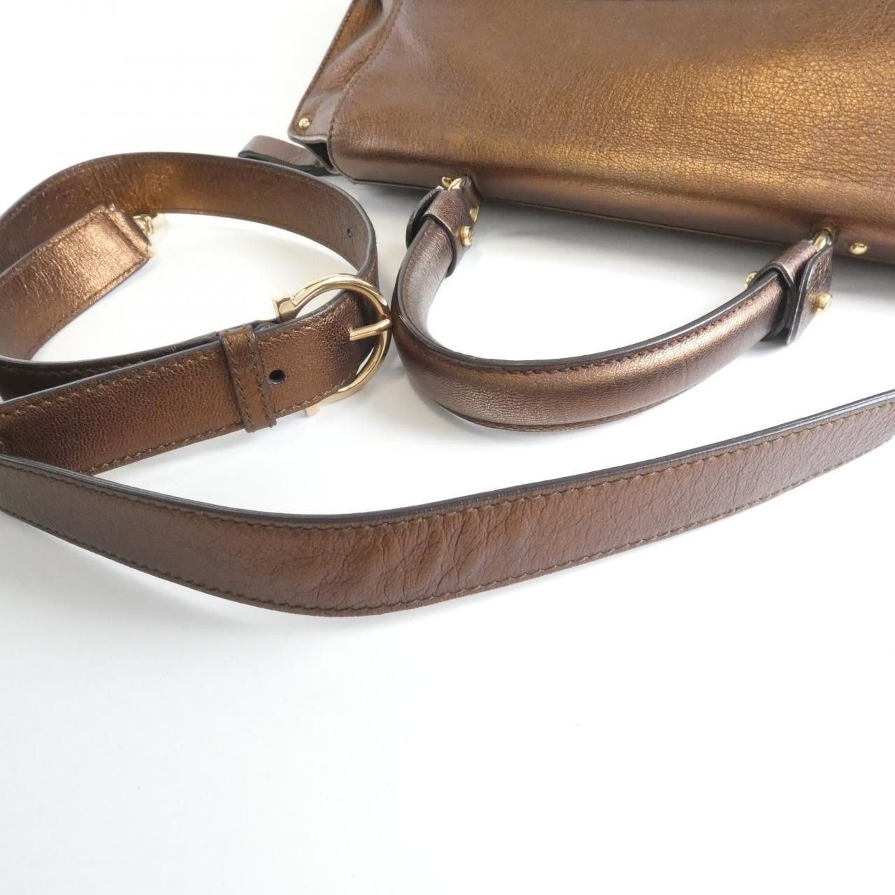 Salvatore Ferragamo Salvatore Ferragamo Salvatore Ferragamo Leather 2way Bag Leather Crossbody Bag 21A871 DUTY FREE for USA Size ONE SIZE - 5 Thumbnail