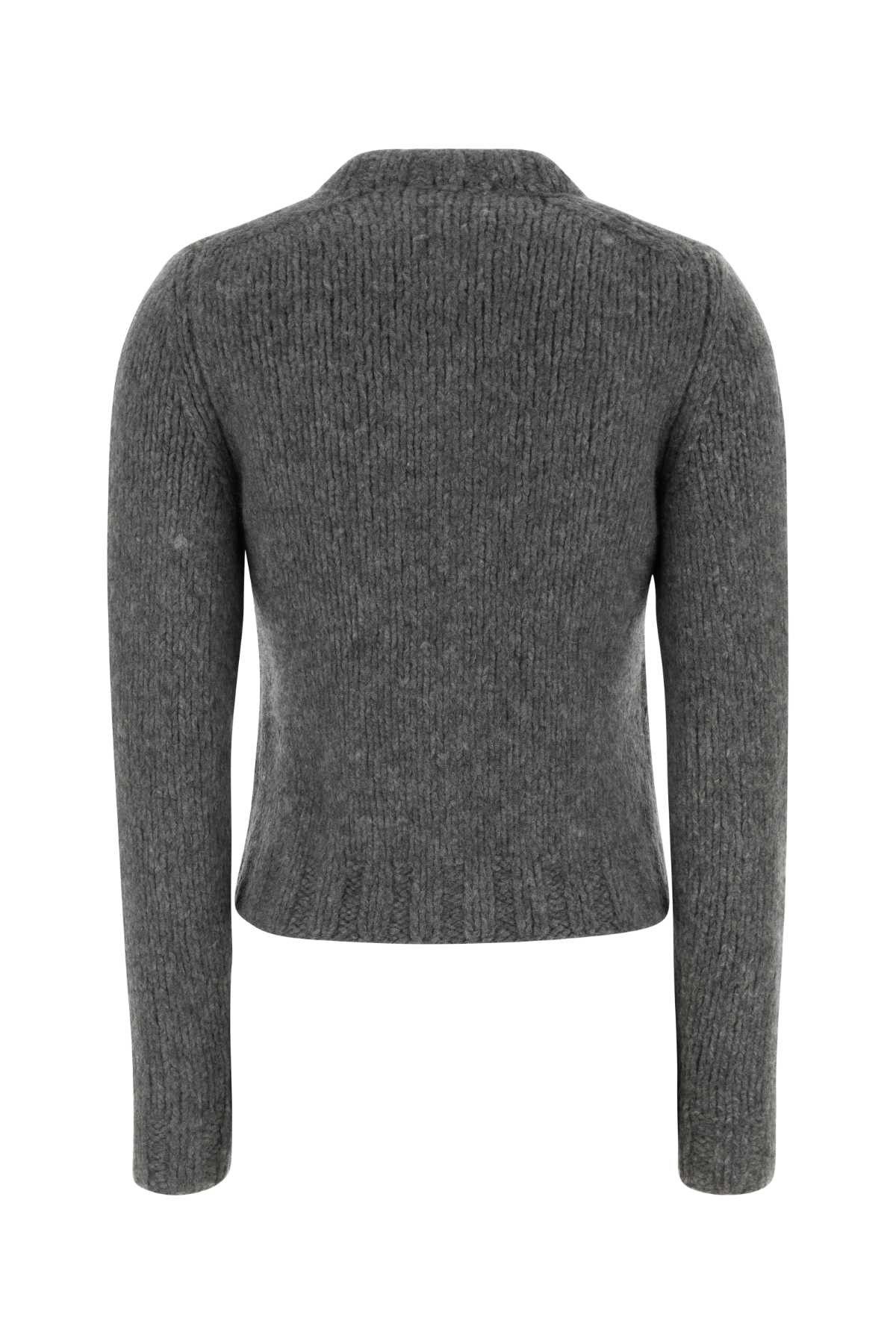 Miu Miu Grey Cashmere Cardigan Size M / US 6-8 / IT 42-44 - 2 Thumbnail