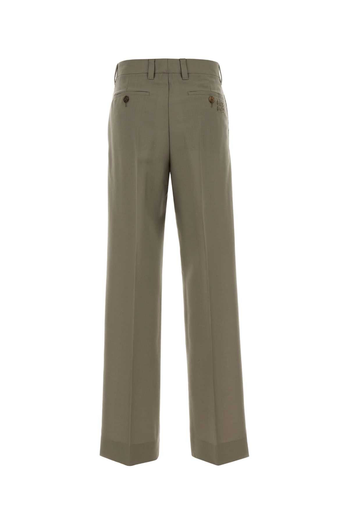 Miu Miu Sage Green Mohair Blend Palazzo Pant Size 28" / US 6 / IT 42 - 2 Thumbnail