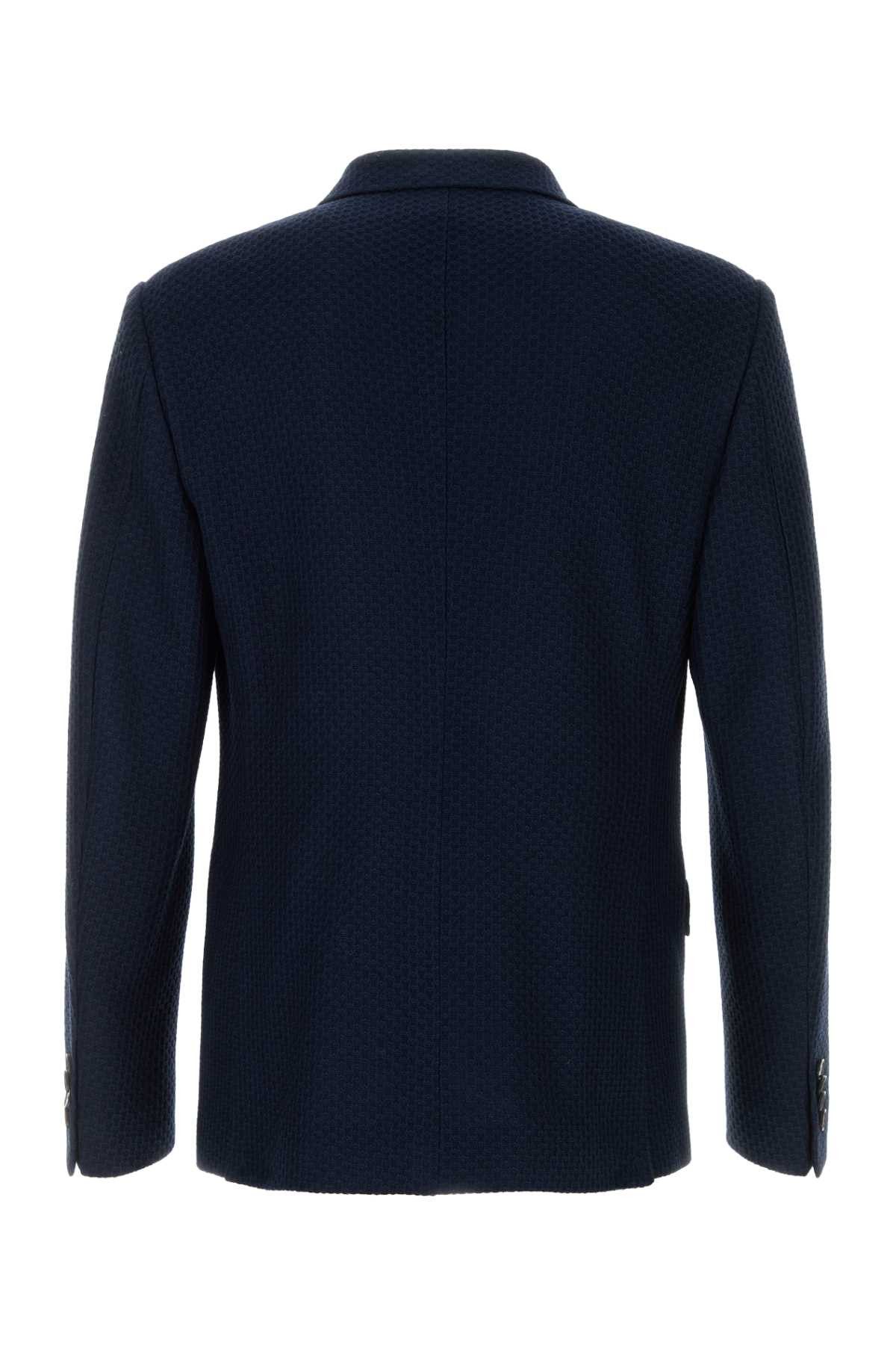Etro Navy Blue Jersey Jacket Size US M / EU 48-50 / 2 - 2 Thumbnail