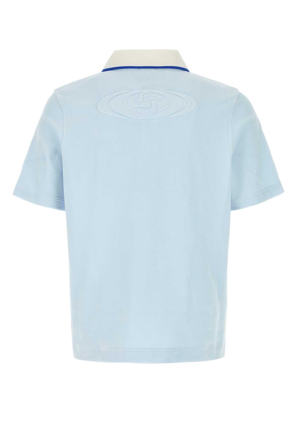 Casablanca Pastel Light Blue Velvet Polo Shirt Size US M / EU 48-50 / 2 - 2 Thumbnail
