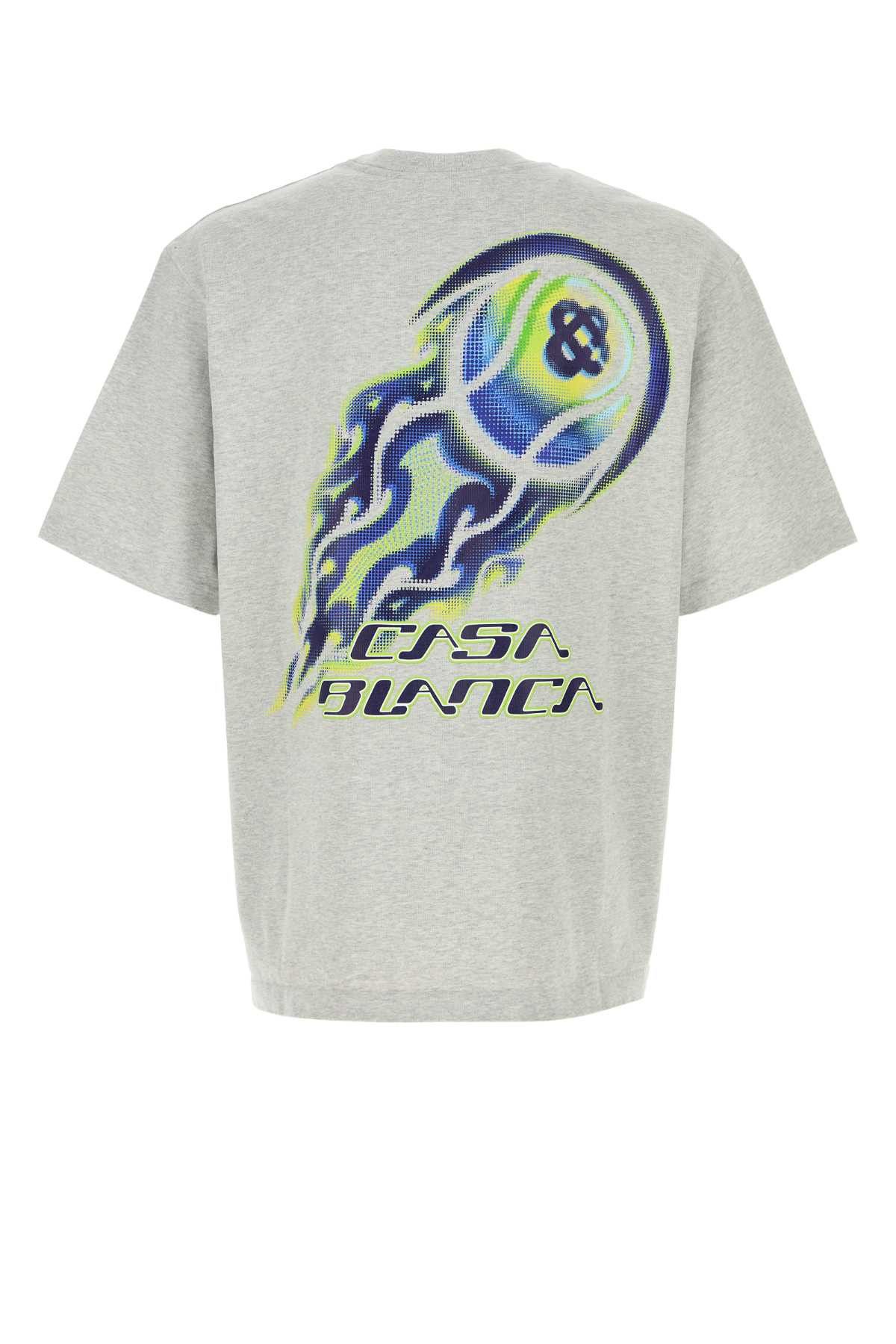 Casablanca Grey Cotton Oversize T-Shirt Size US L / EU 52-54 / 3 - 2 Thumbnail