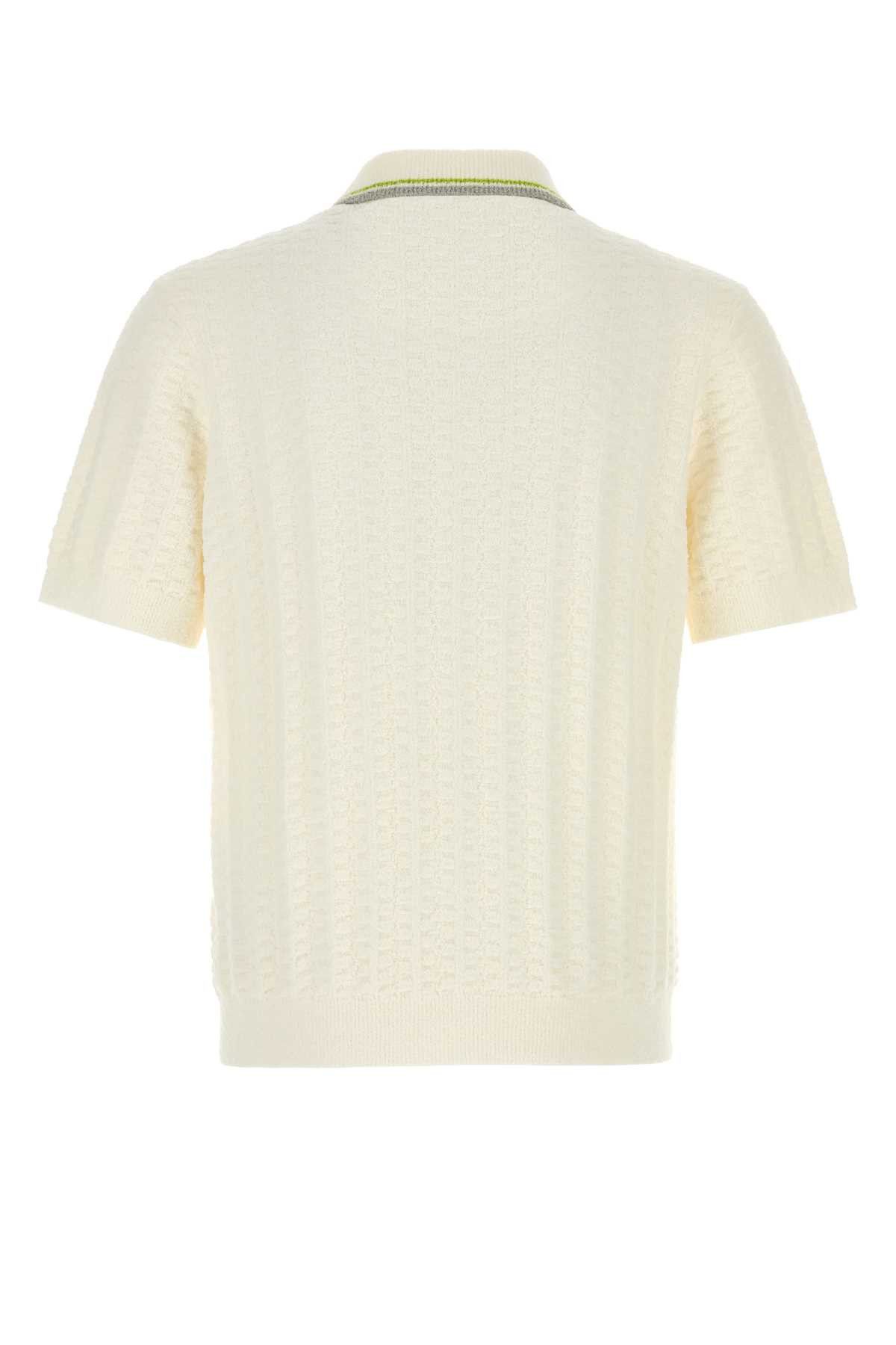Casablanca Ivory Boucle Polo Shirt Size US S / EU 44-46 / 1 - 2 Thumbnail