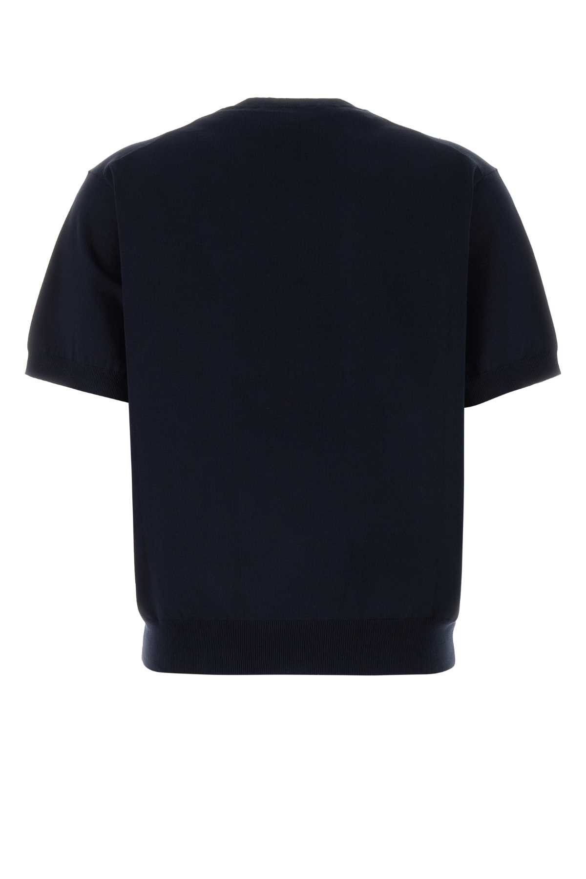 Prada Midnight Blue Knit T-Shirt Size XS / US 0-2 / IT 36-38 - 2 Thumbnail