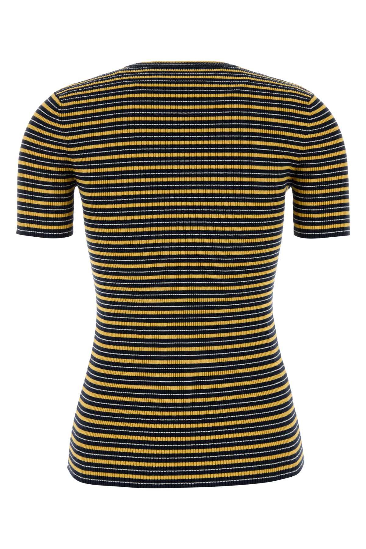 Prada Embroidered Stretch Cotton T-Shirt Size XS / US 0-2 / IT 36-38 - 2 Thumbnail