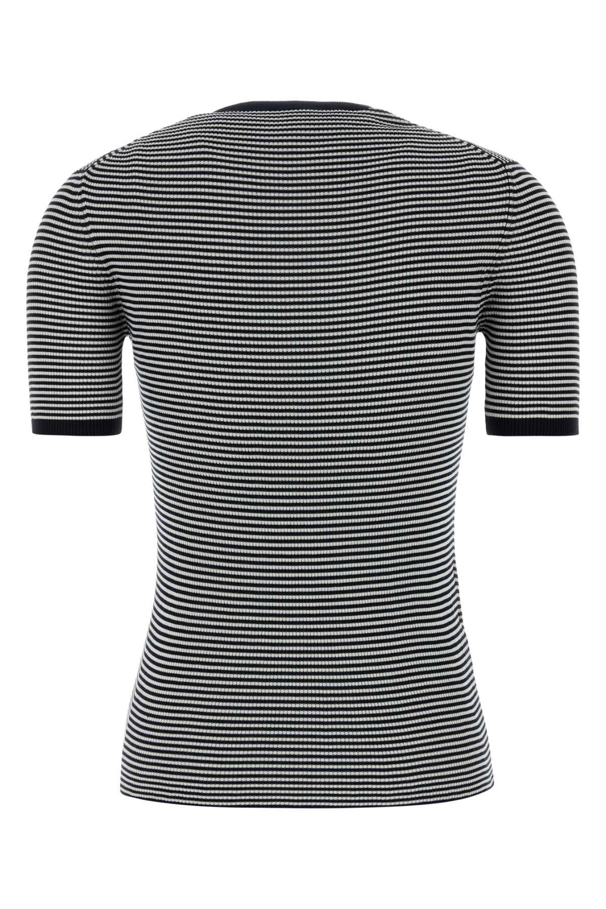 Prada Embroidered Silk T-Shirt Size M / US 6-8 / IT 42-44 - 2 Thumbnail