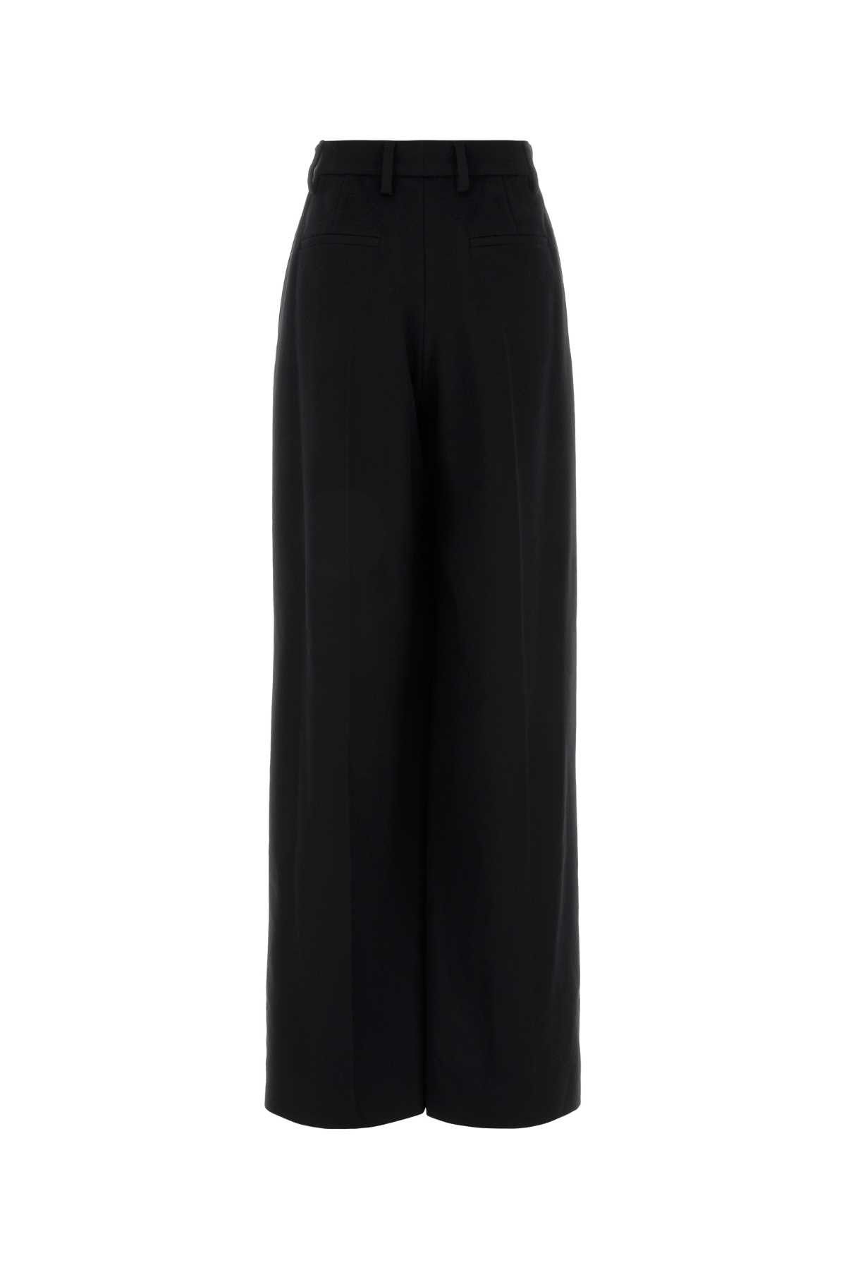 Prada Black Cashmere Wide-Leg Pant Size 26" / US 2 / IT 38 - 2 Thumbnail
