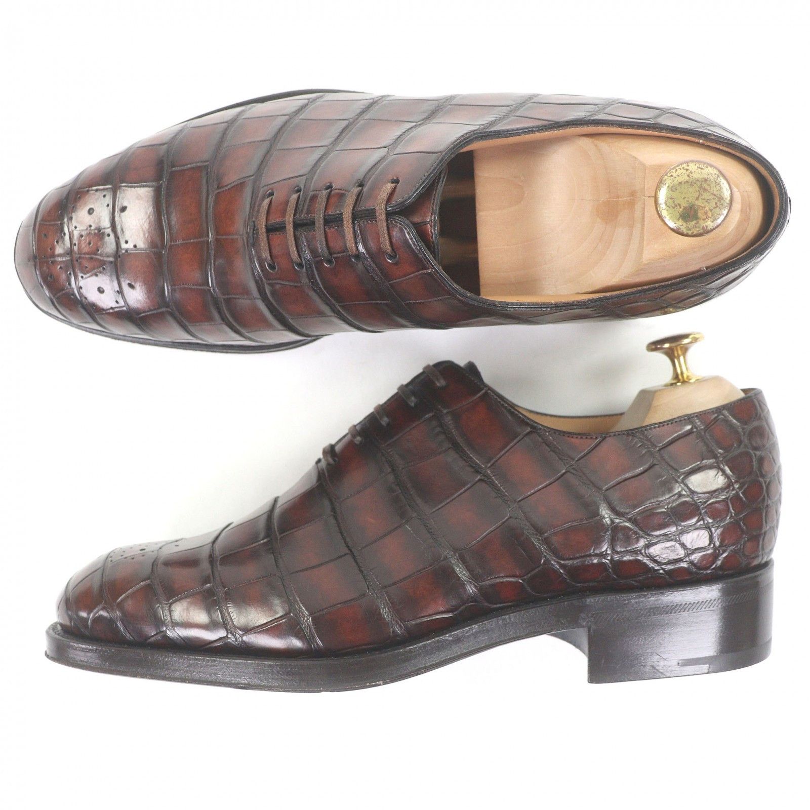 Louis Vuitton Louis Vuitton Louis Vuitton Medallion Crocodile Derby Shoes Leather Shoes DUTY FREE for USA Size ONE SIZE - 4 Thumbnail