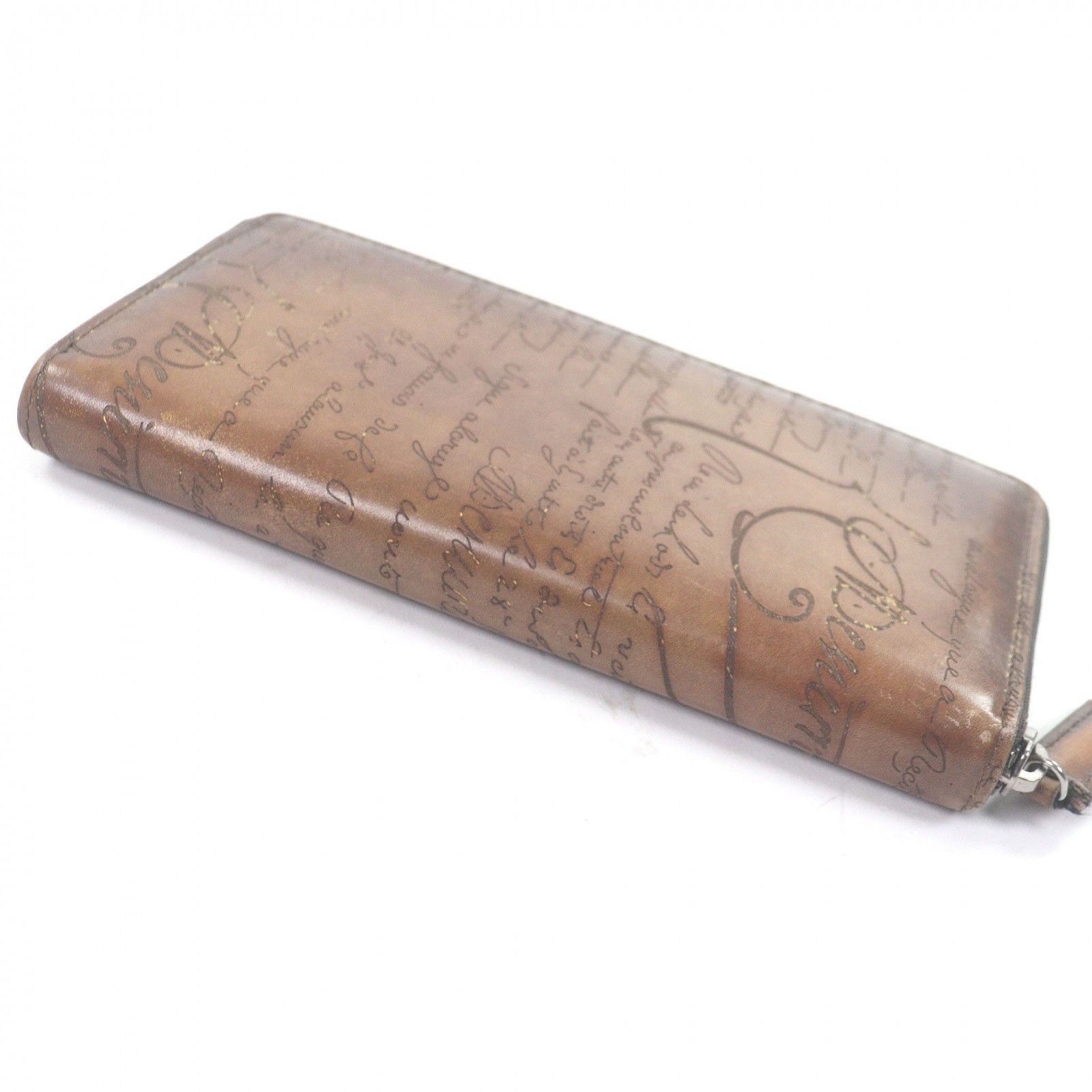 Berluti Berluti Berluti Calligraphy Scritto Golden Patina Zip Around Purse Leather Long Wallet DUTY FREE for USA Size ONE SIZE - 5 Thumbnail