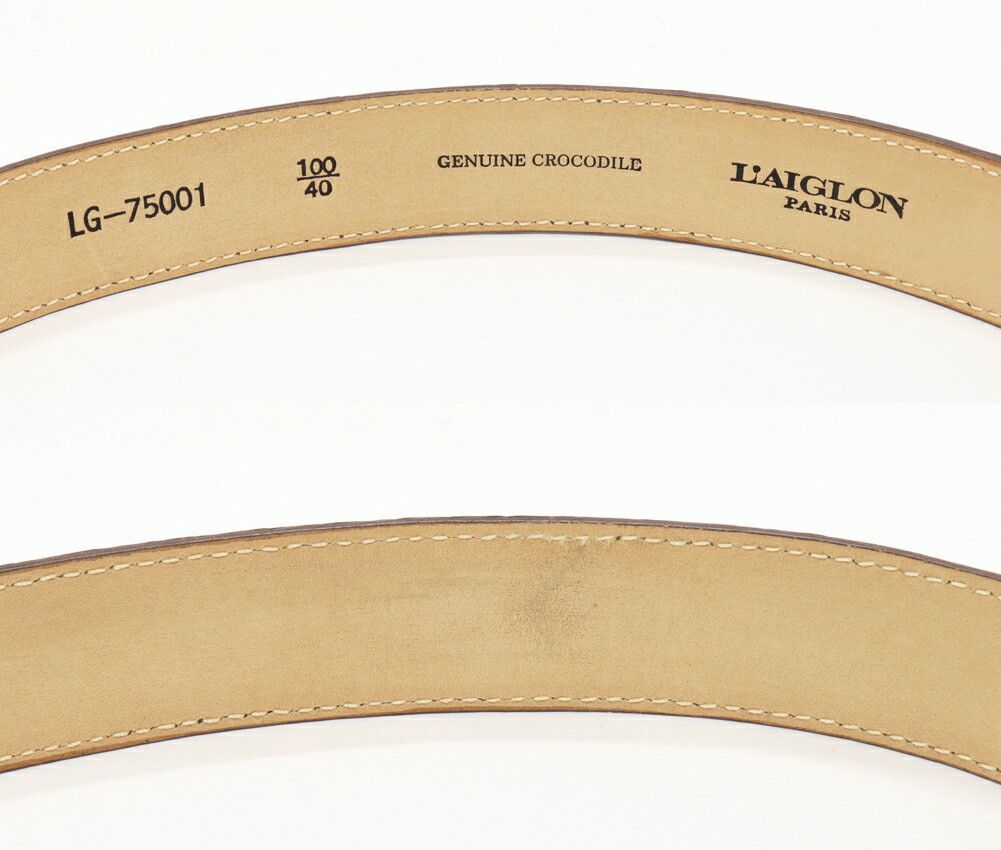 Other Other L'Aiglon Crocodile Belt Leather Belt DUTY FREE for USA Size ONE SIZE - 3 Thumbnail