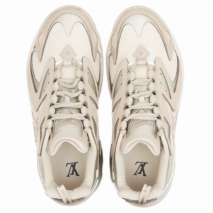 Louis Vuitton Louis Vuitton Louis Vuitton Runner Tatic Monogram Leather Mesh Sneaker Leather Shoes DUTY FREE for USA Size ONE SIZE - 4 Thumbnail