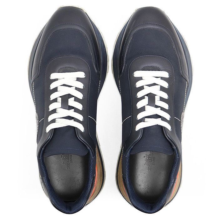 Hermes Hermes Hermès Drive41 Leather High Density Nylon Sneakers Leather Shoes DUTY FREE for USA Size ONE SIZE - 4 Thumbnail