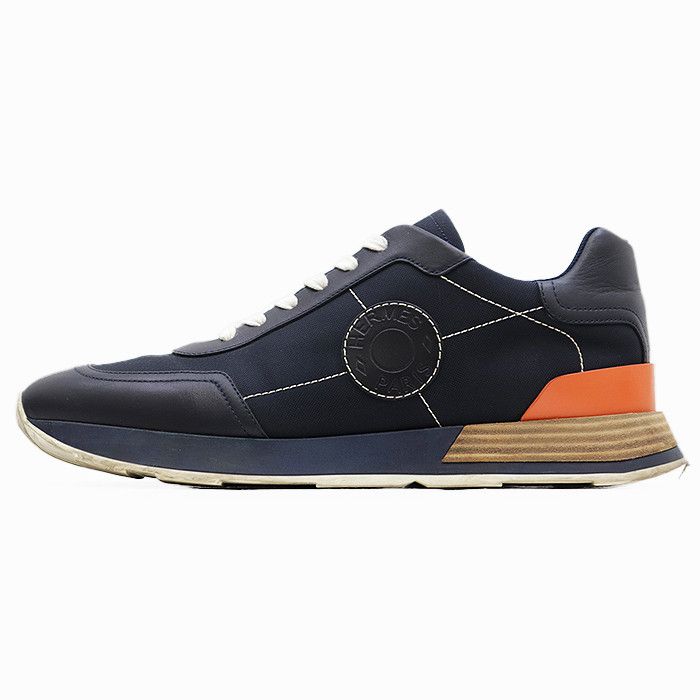 Hermes Hermes Hermès Drive41 Leather High Density Nylon Sneakers Leather Shoes DUTY FREE for USA Size ONE SIZE - 3 Thumbnail