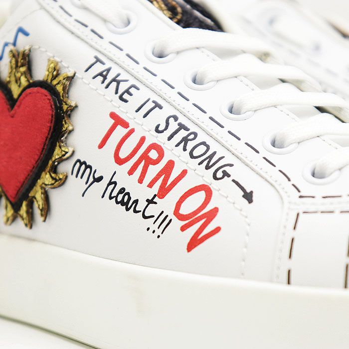 Dolce & Gabbana Dolce & Gabbana Dolce&Gabbana Graffiti Print Leather Sneakers Leather Shoes DUTY FREE for USA Size ONE SIZE - 16 Thumbnail