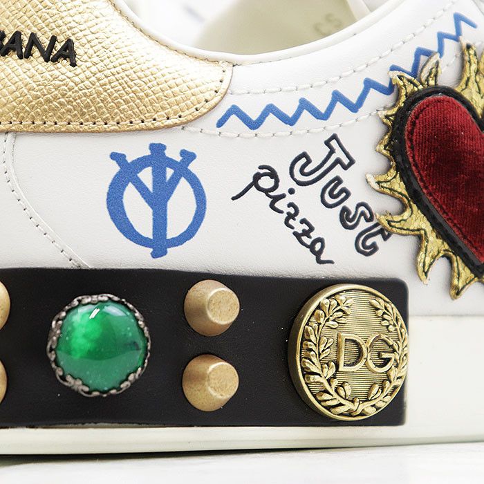 Dolce & Gabbana Dolce & Gabbana Dolce&Gabbana Graffiti Print Leather Sneakers Leather Shoes DUTY FREE for USA Size ONE SIZE - 13 Thumbnail