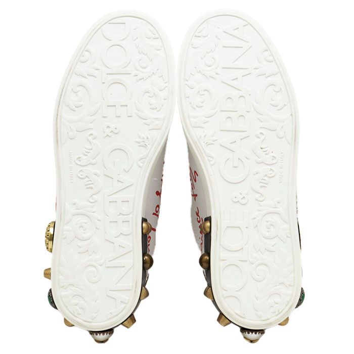 Dolce & Gabbana Dolce & Gabbana Dolce&Gabbana Graffiti Print Leather Sneakers Leather Shoes DUTY FREE for USA Size ONE SIZE - 9 Thumbnail