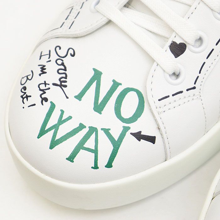 Dolce & Gabbana Dolce & Gabbana Dolce&Gabbana Graffiti Print Leather Sneakers Leather Shoes DUTY FREE for USA Size ONE SIZE - 2 Thumbnail