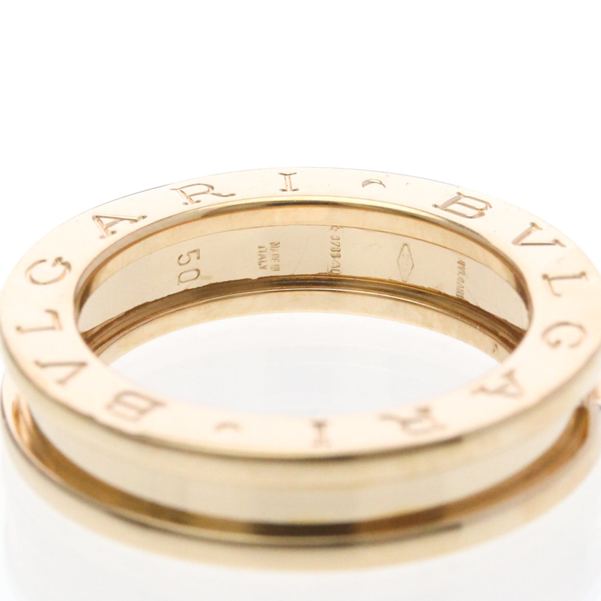 Bvlgari Bvlgari B.zero1 XS Gold Fashion No Stone Band Ring Pink Gold Size ONE SIZE - 5 Thumbnail