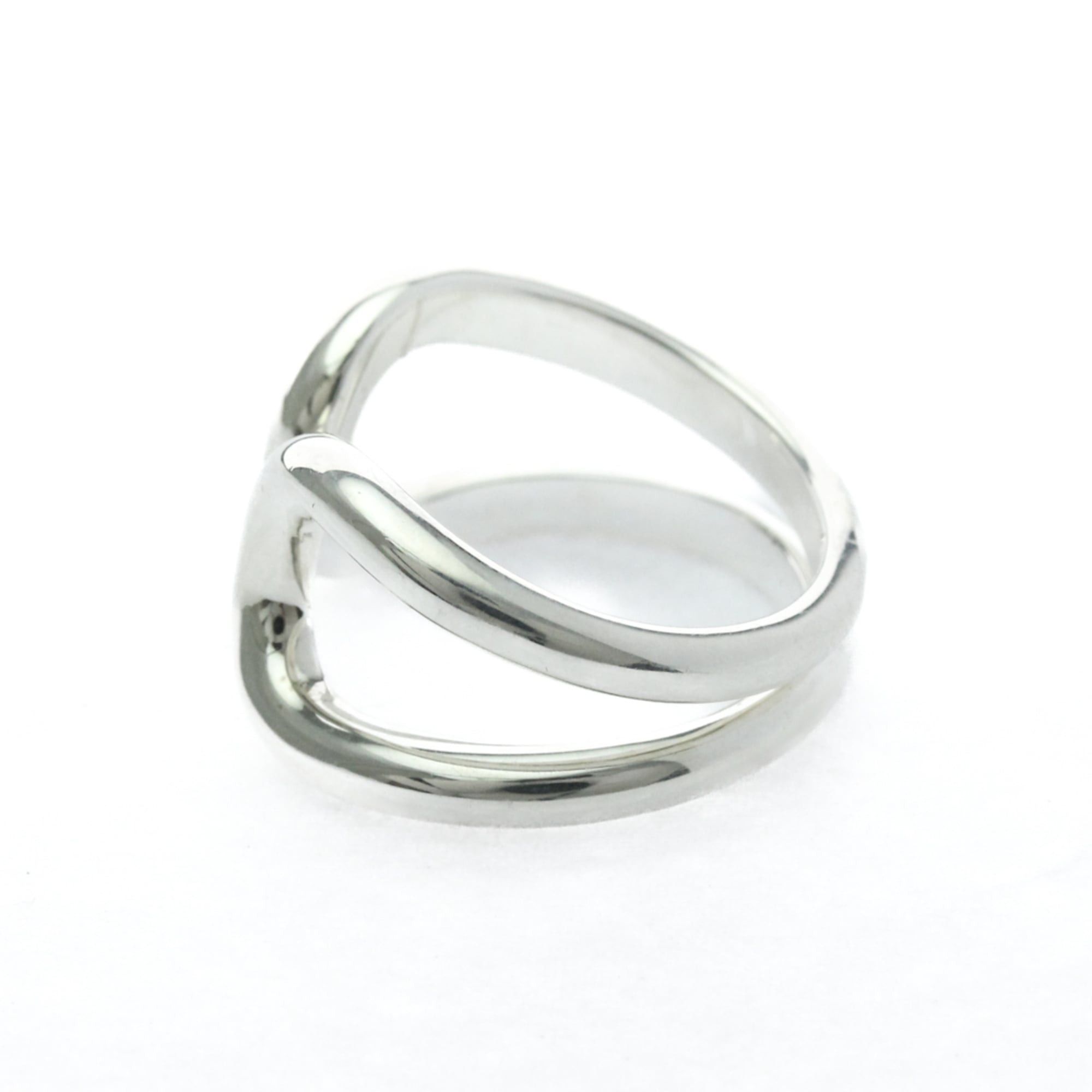 Hermes Hermes Lima Ring Silver 925 Fashion No Stone Band Ring Silver Size ONE SIZE - 2 Thumbnail