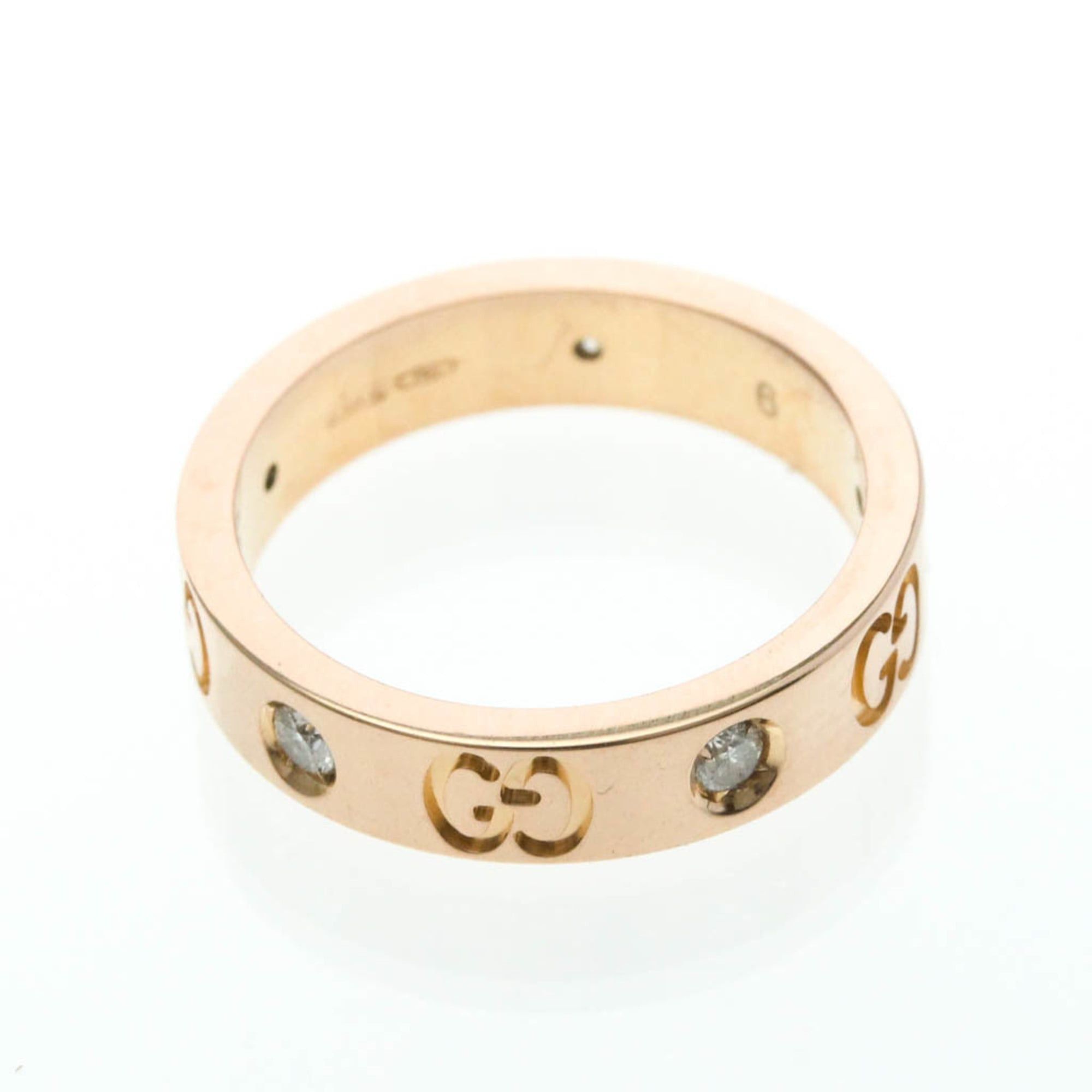 Gucci Gucci Icon Ring Diamond Pink Gold (18K) Fashion Diamond Band Ring Pink Gold Size ONE SIZE - 9 Thumbnail