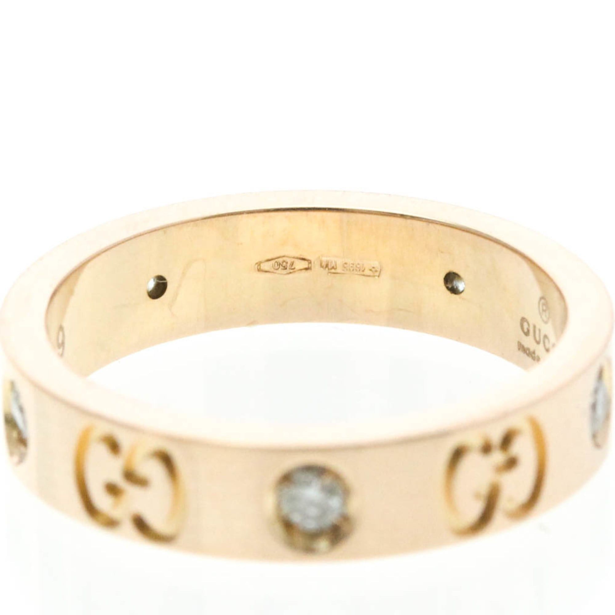 Gucci Gucci Icon Ring Diamond Pink Gold (18K) Fashion Diamond Band Ring Pink Gold Size ONE SIZE - 6 Thumbnail