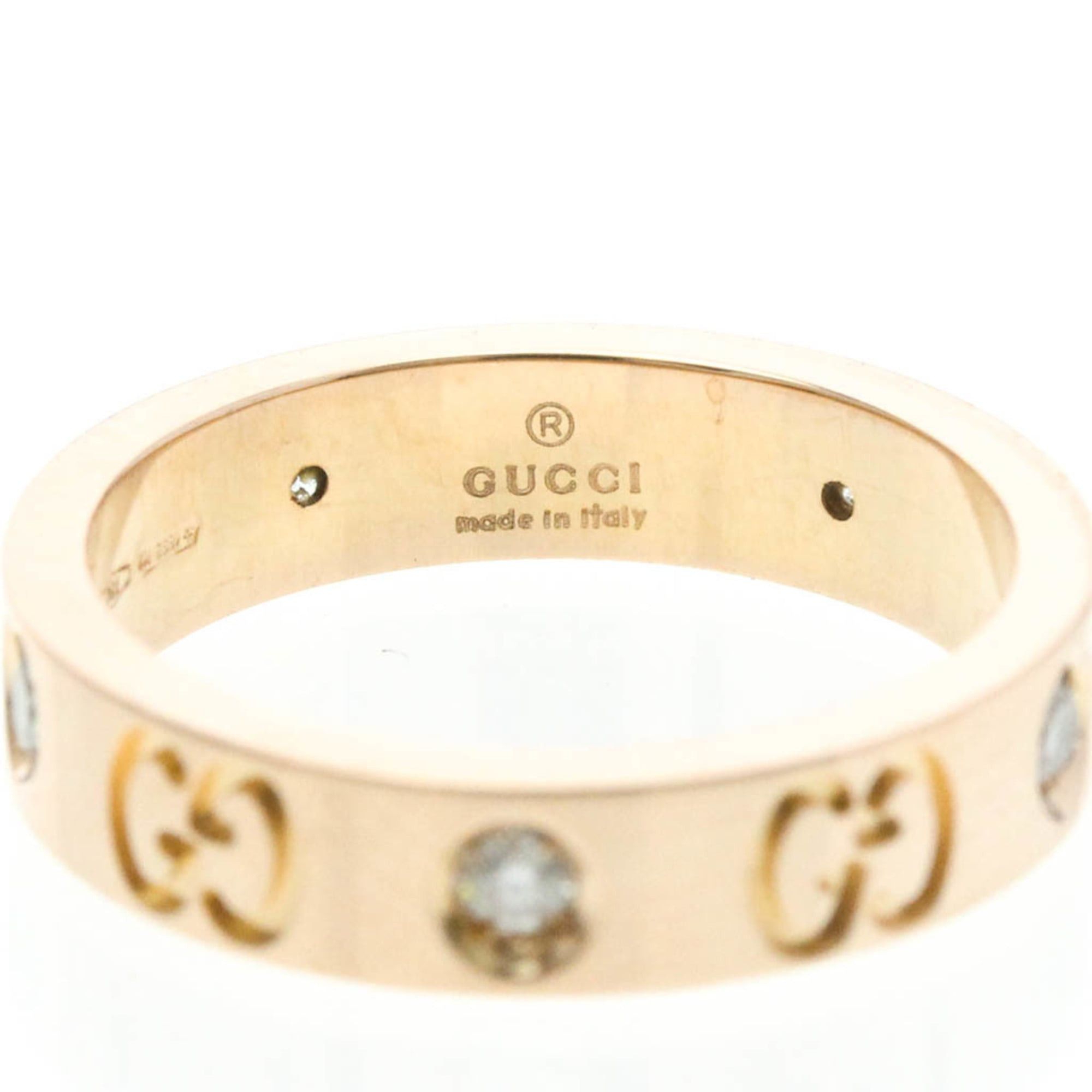 Gucci Gucci Icon Ring Diamond Pink Gold (18K) Fashion Diamond Band Ring Pink Gold Size ONE SIZE - 5 Thumbnail