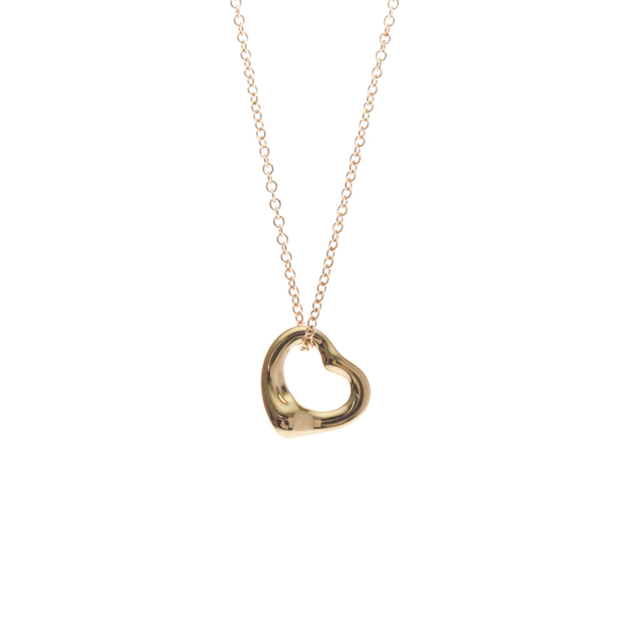 Tiffany & Co. Tiffany Open Heart Pink Gold (18K) No Stone Men,Women Fashion Pendant Necklace (Pink Gold) Size ONE SIZE - 2 Thumbnail