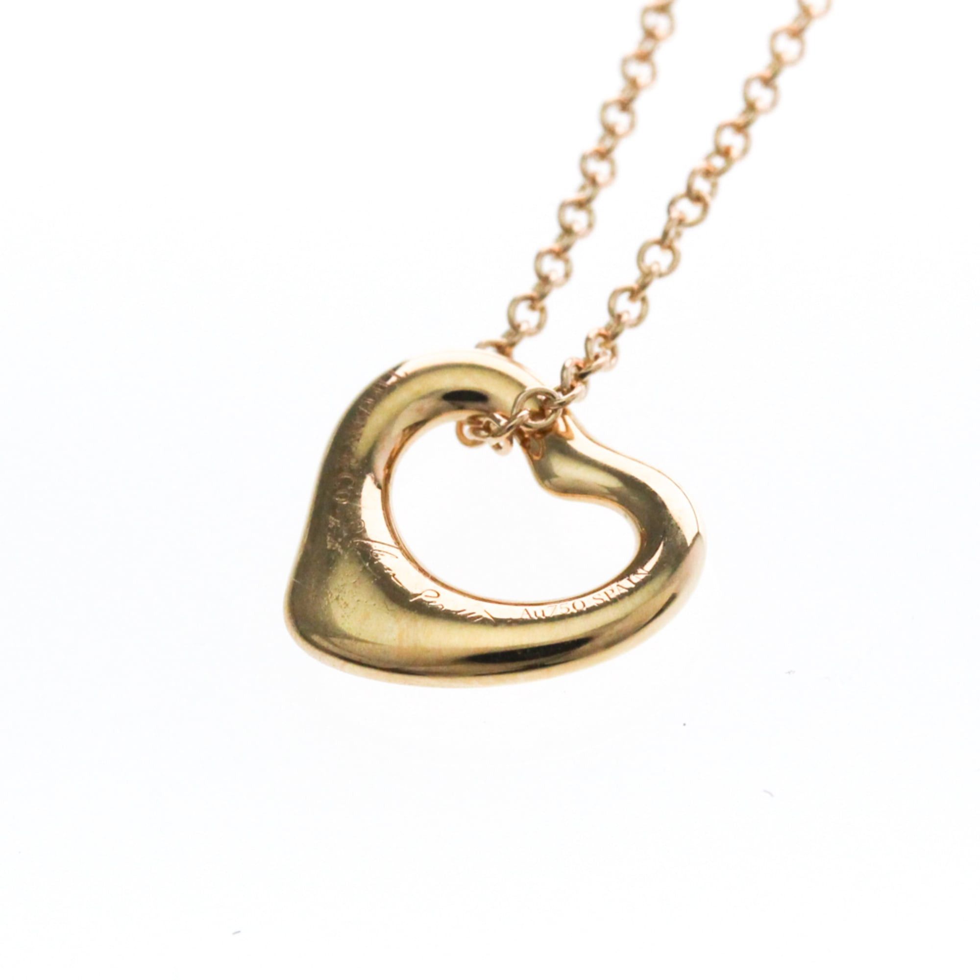 Tiffany & Co. Tiffany Open Heart Pink Gold (18K) No Stone Men,Women Fashion Pendant Necklace (Pink Gold) Size ONE SIZE - 7 Thumbnail