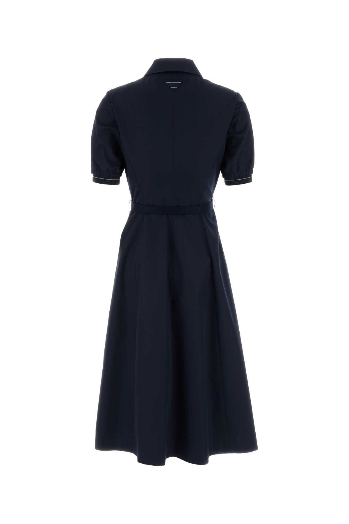 Prada Navy Blue Poplin Dress Size M / US 6-8 / IT 42-44 - 2 Thumbnail