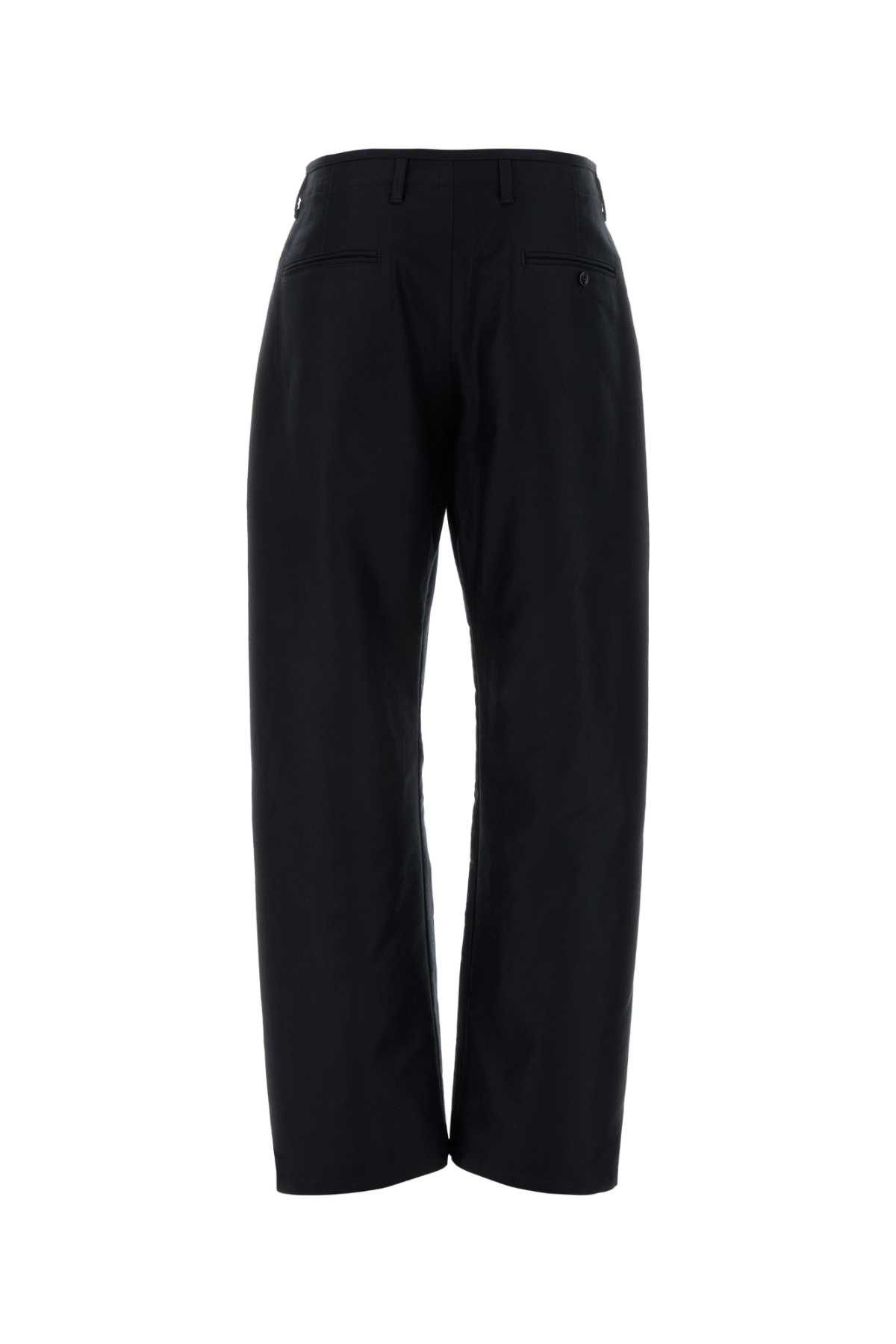 Lemaire Black Cotton Wide-Leg Pant Size 25" / US 0 / IT 36 - 2 Thumbnail