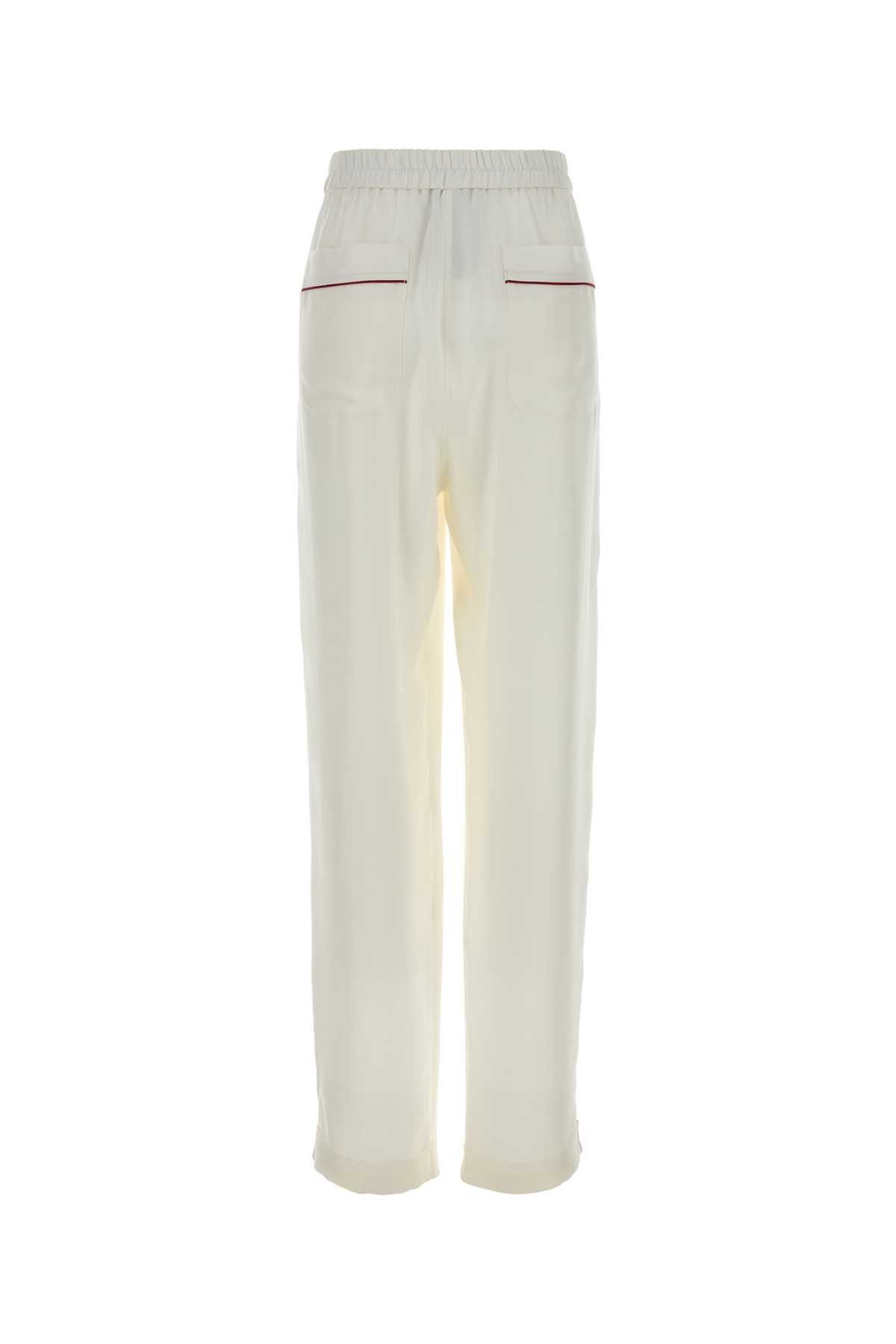 Tom Ford White Silk Pajamas Pant Size 28" / US 6 / IT 42 - 2 Thumbnail