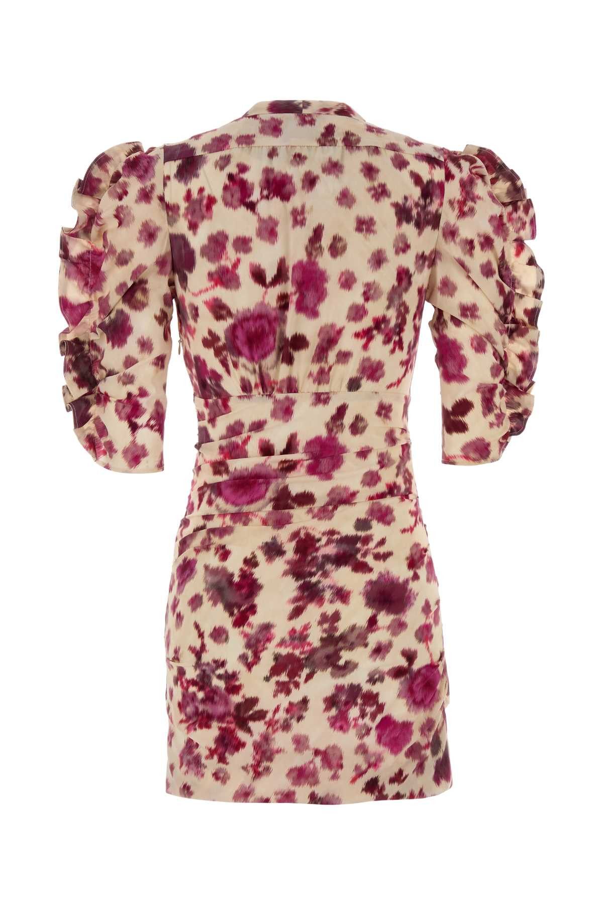 Isabel Marant Printed Stretch Silk Doris Mini Dress Size S / US 4 / IT 40 - 2 Thumbnail