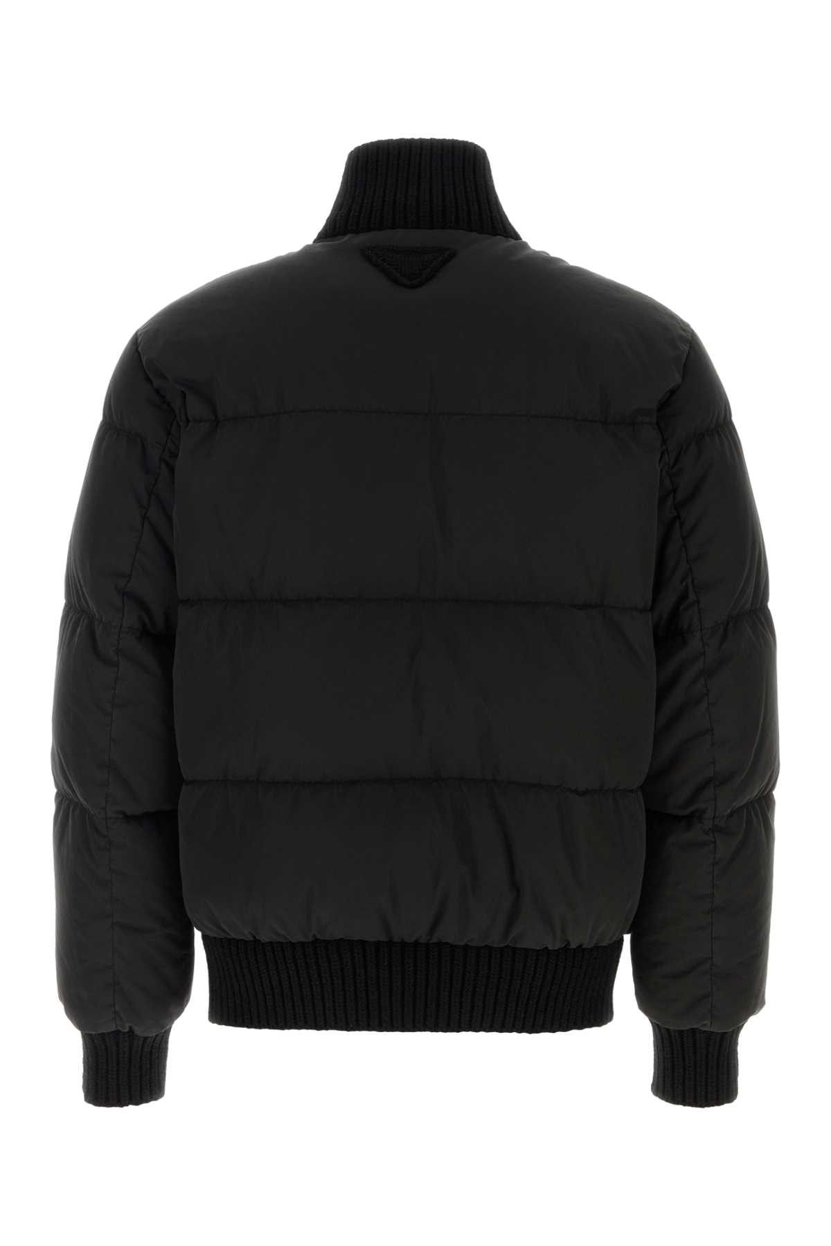 Prada Black Cotton Bomber Jacket Size US M / EU 48-50 / 2 - 2 Thumbnail